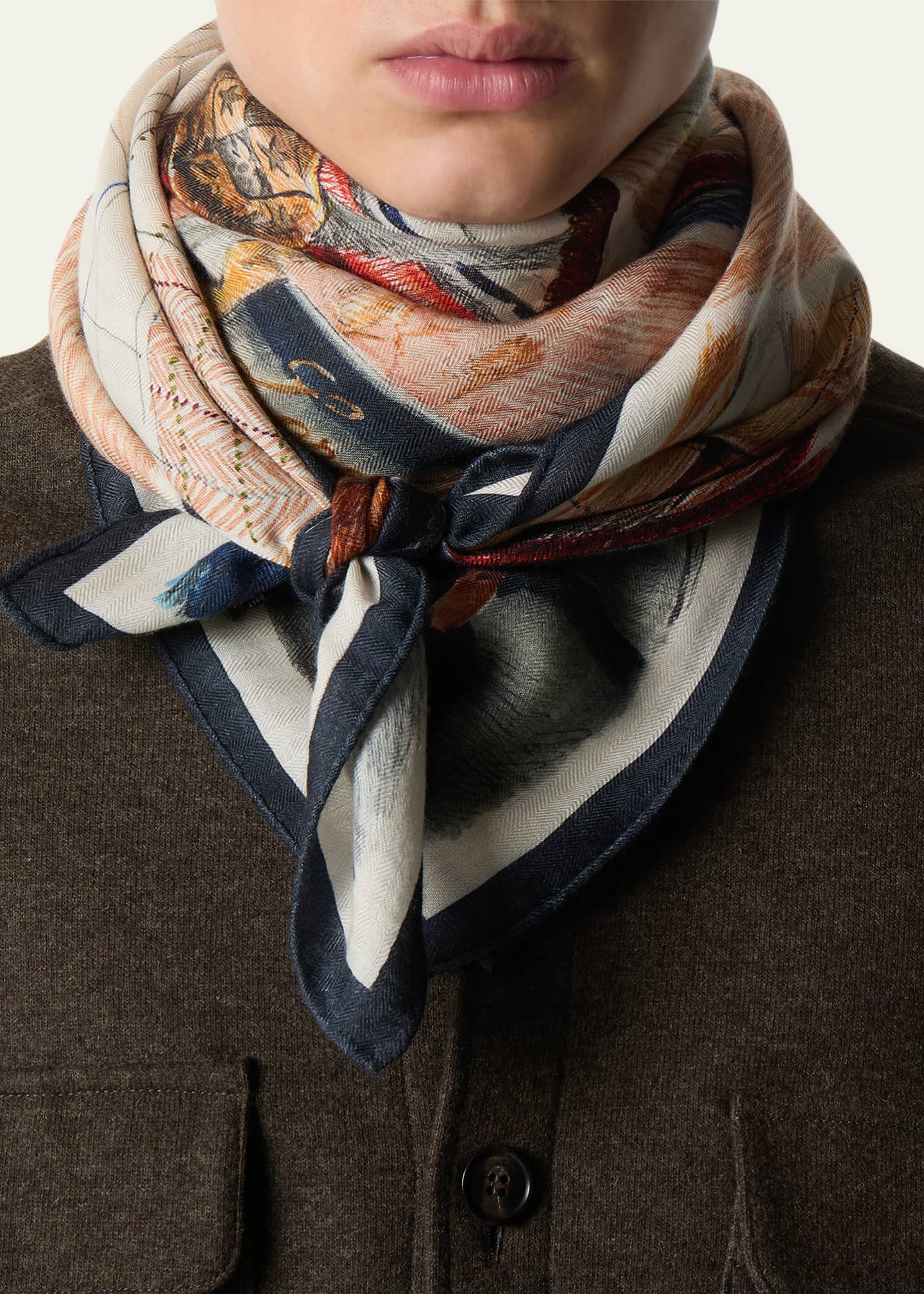 Loro Piana Men's Roadster Cashmere and Silk Foulard - Bergdorf Goodman