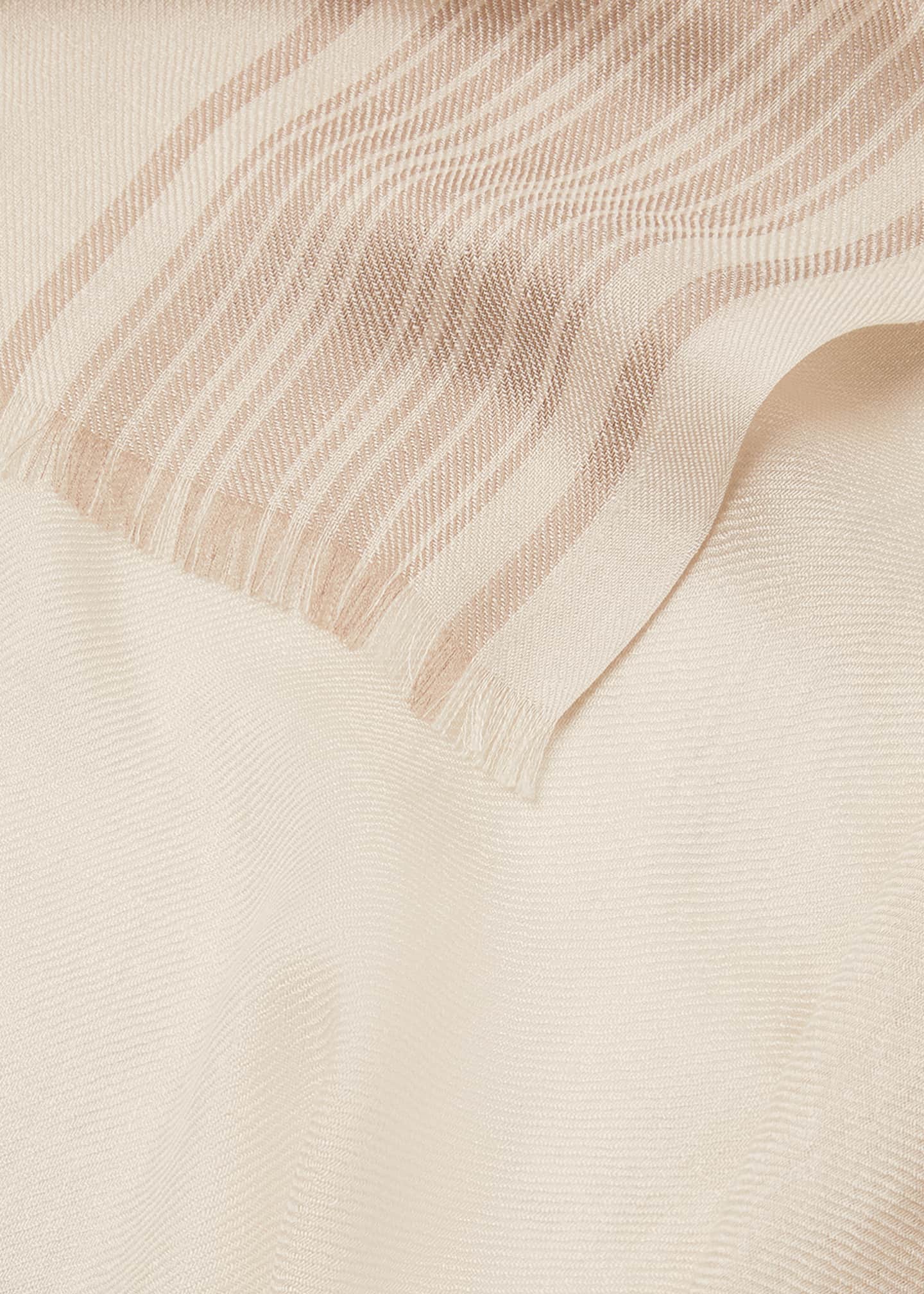 Loro Piana Aida Suitcase Stripe Silk and Linen Poncho - Bergdorf