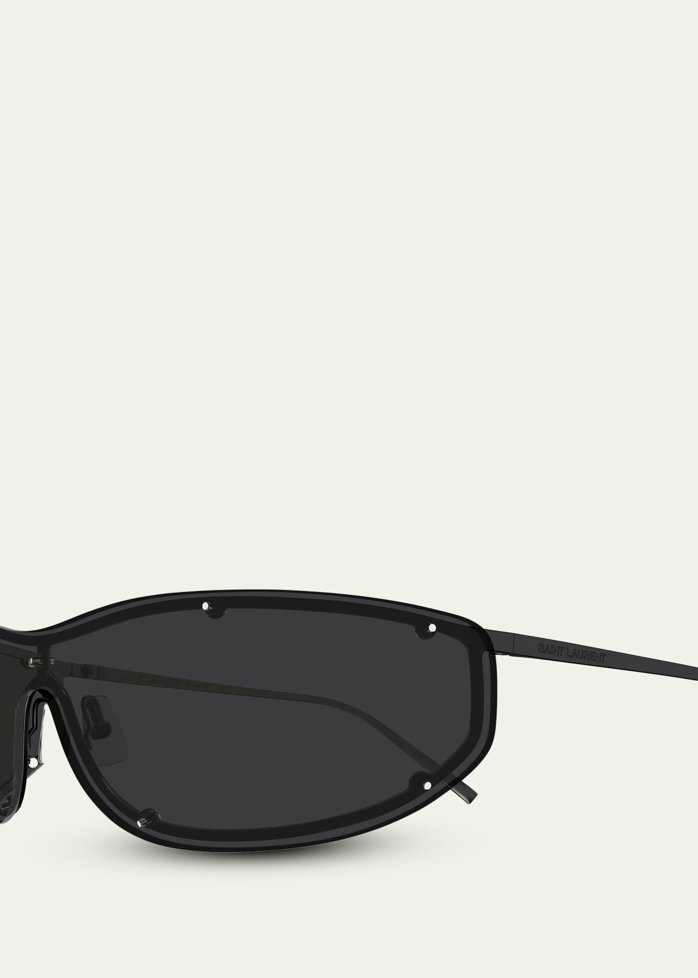 サンナチュラルズ Saint Laurent SL 807 Rimless Shield Sunglasses - Bergdorf Goodman