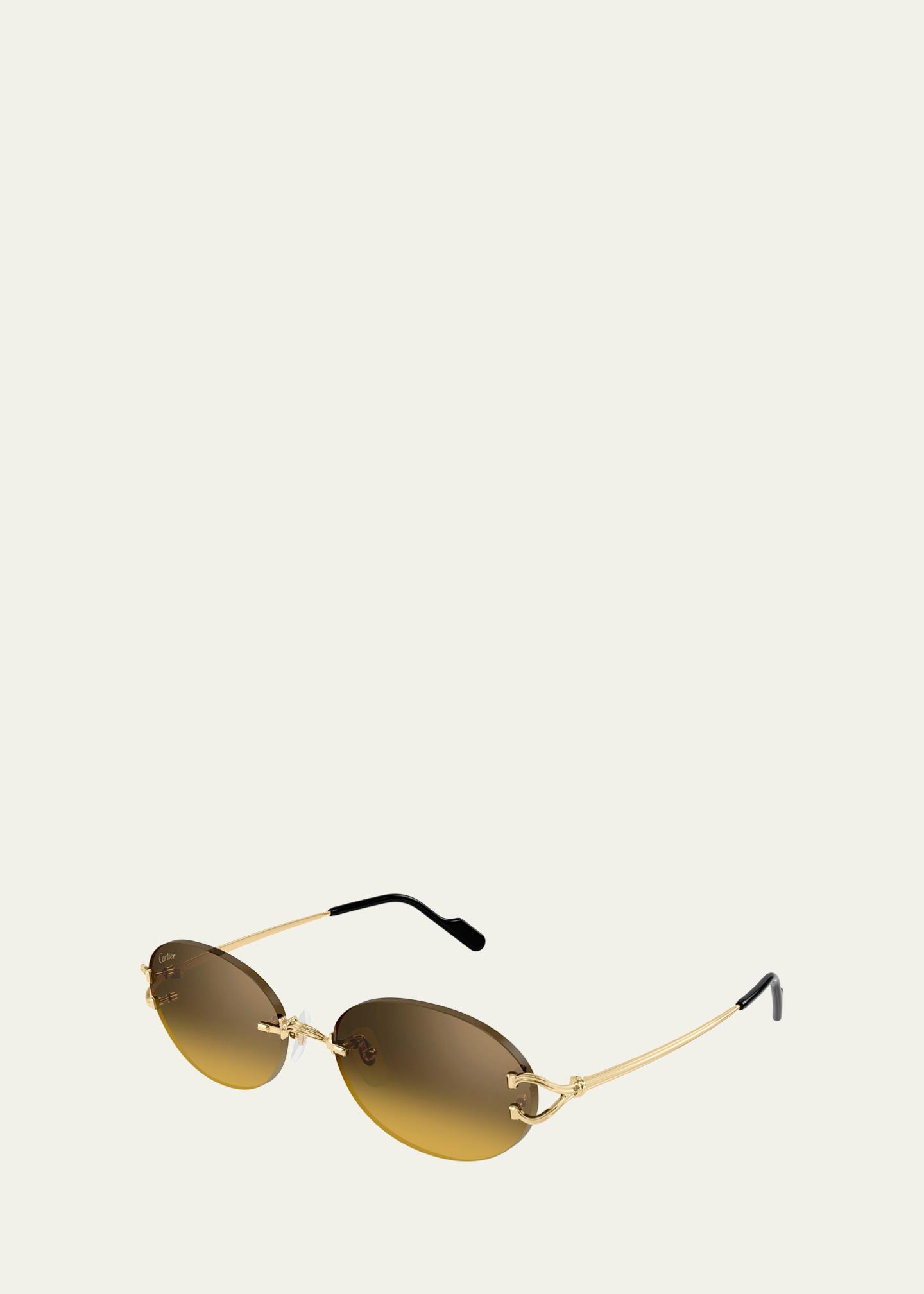 Cartier Decor Classic C de Cartier 55mm Rimless Oval Metal