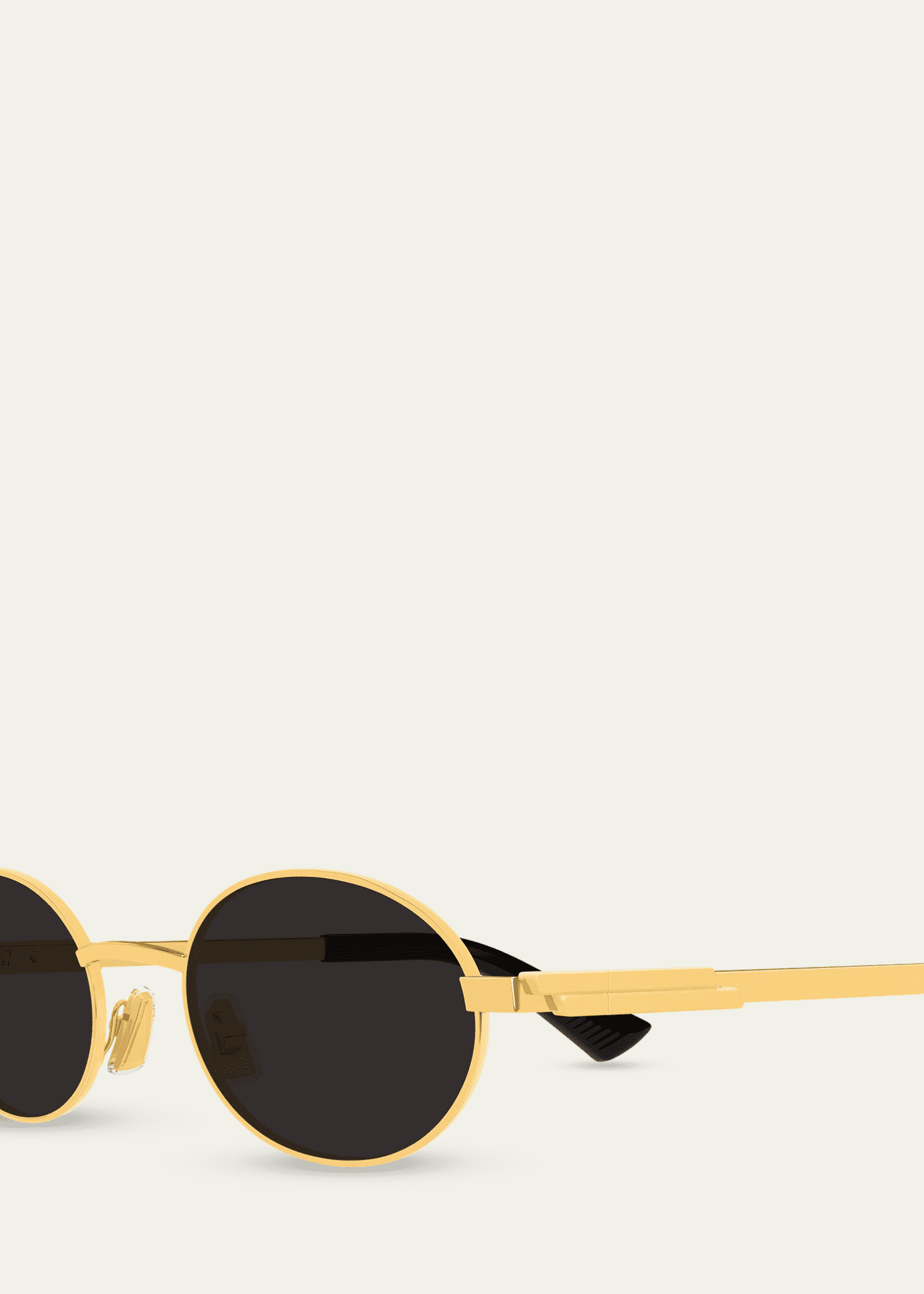 Bottega Veneta Bv1470S Golden Metal Oval Sunglasses - Bergdorf Goodman
