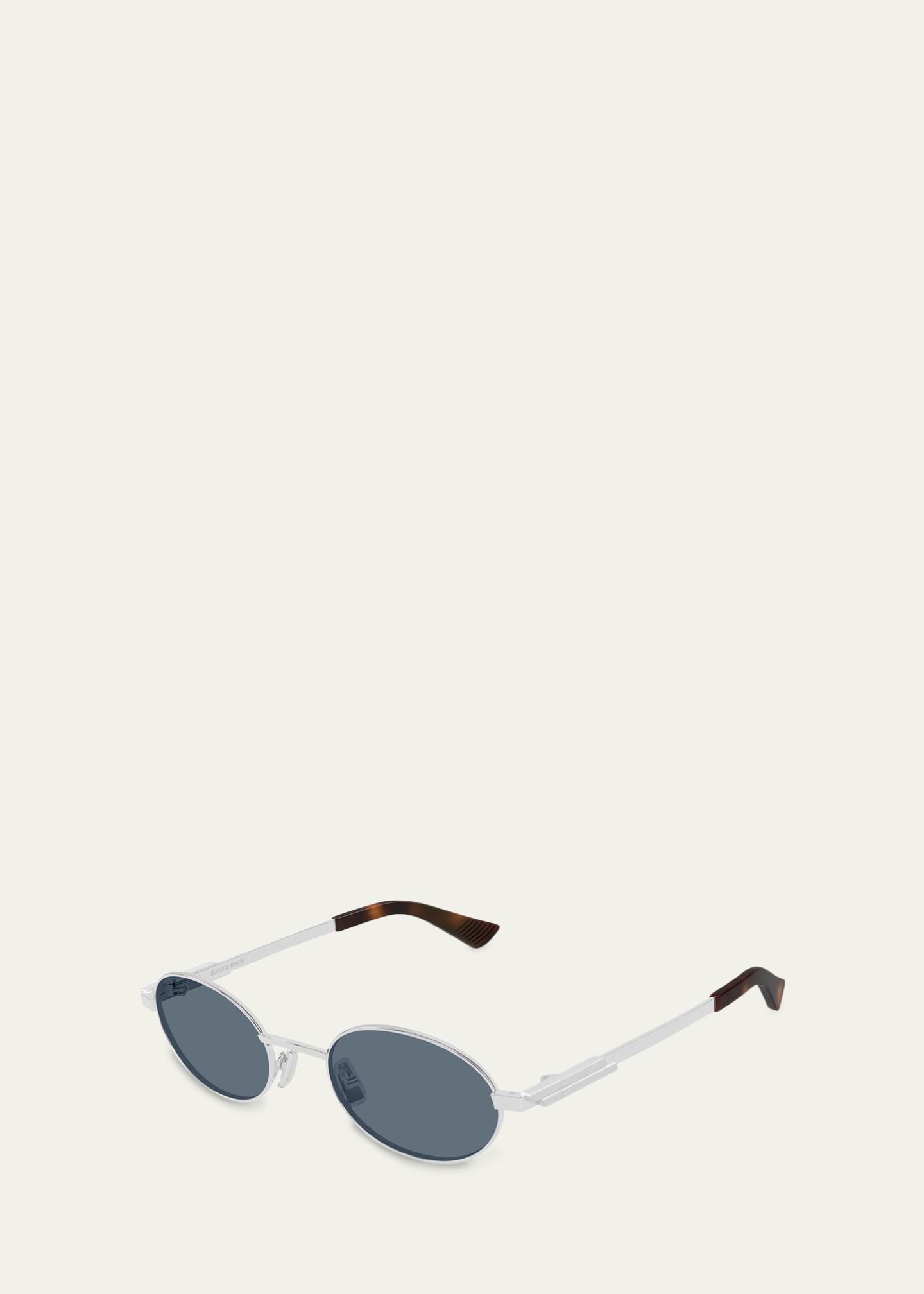 Bottega Veneta 52mm Oval Metal Sunglasses - Bergdorf Goodman