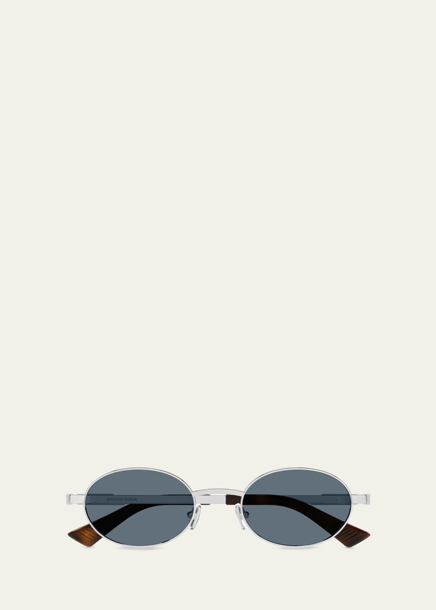 Bottega Veneta 52mm Oval Metal Sunglasses - Bergdorf Goodman