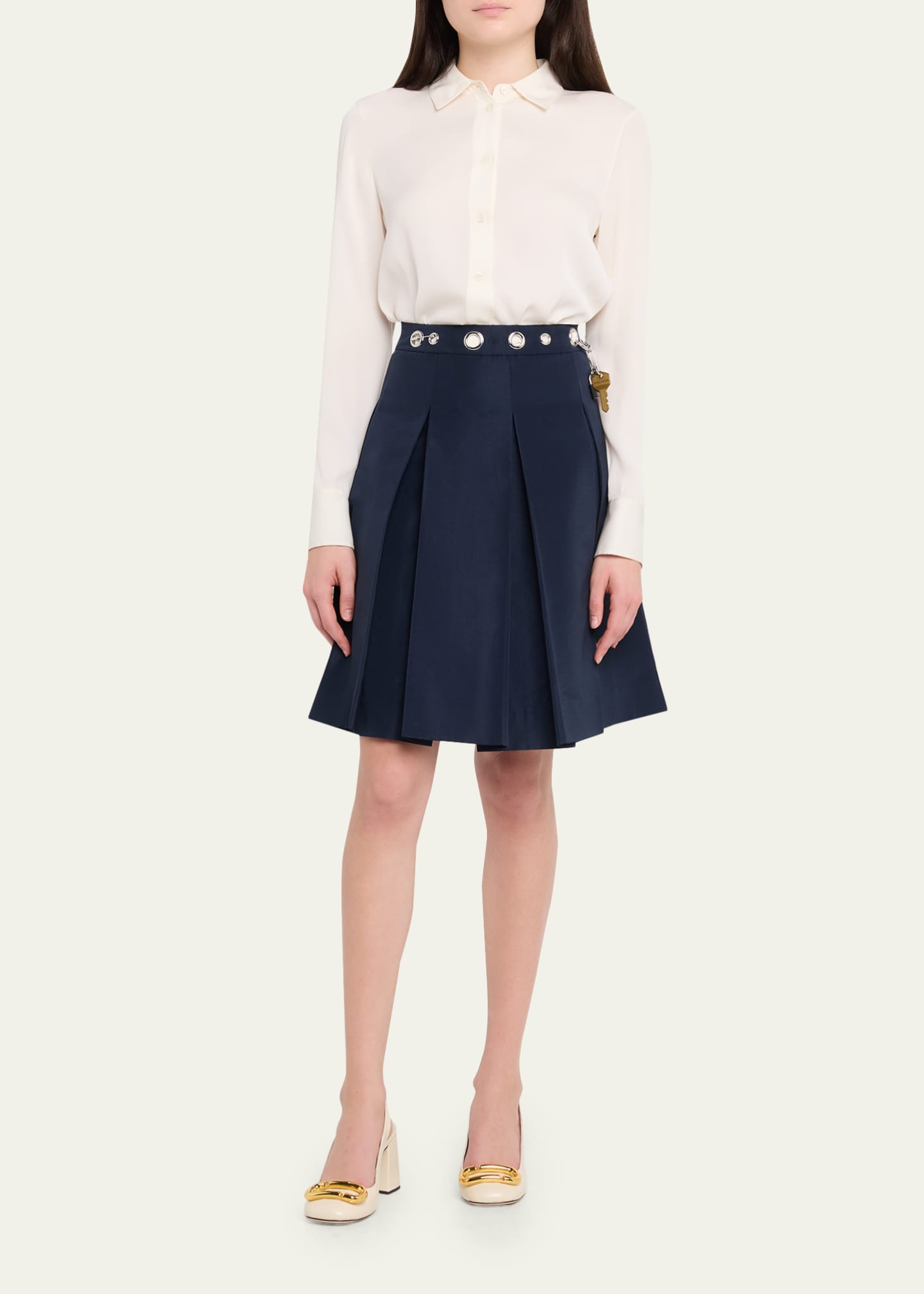 Marc Jacobs Safety Pin Pleated Skirt - Bergdorf Goodman
