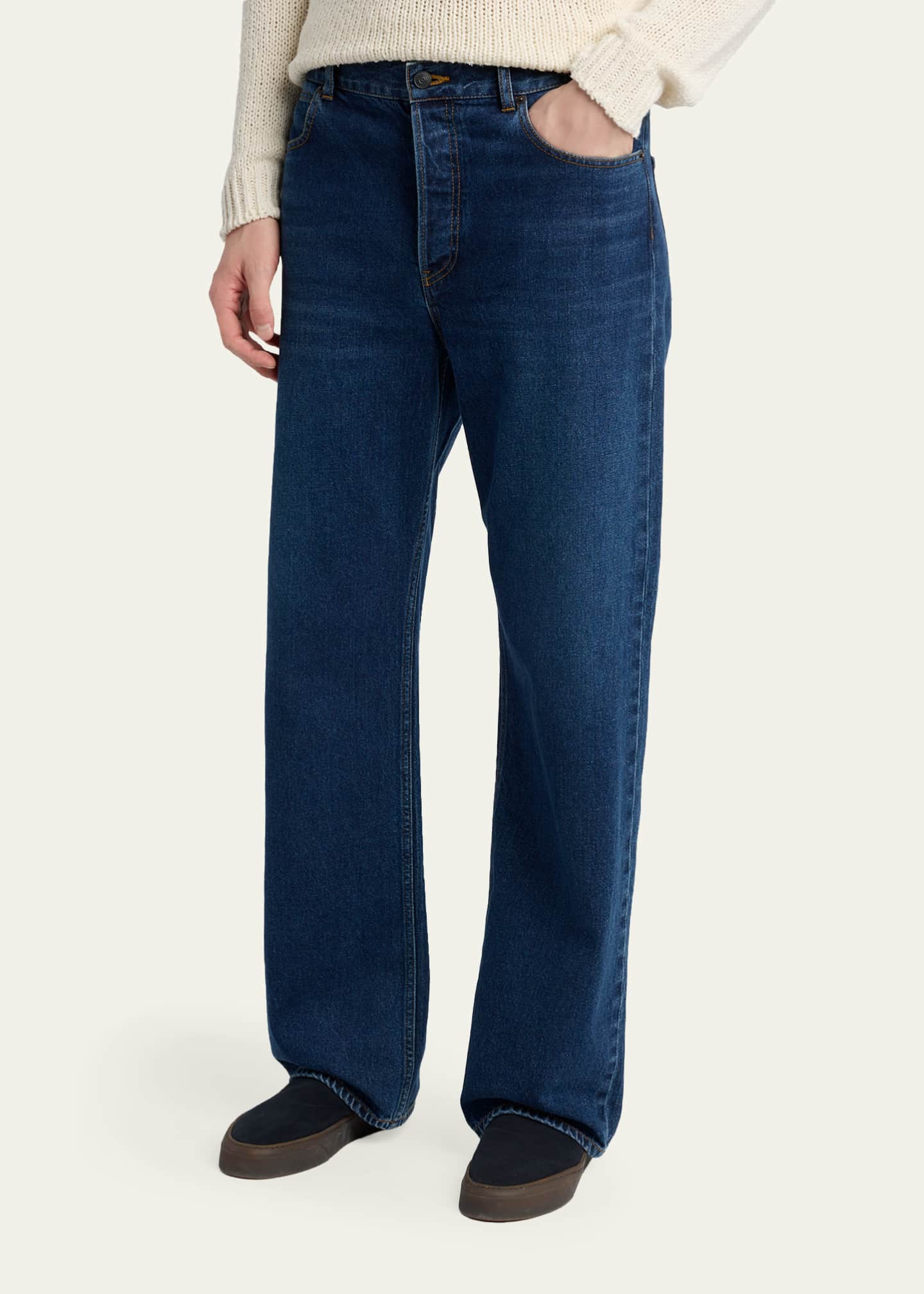 THE ROW Men's Siouxie Straight-Leg Cotton Denim Jeans - Bergdorf