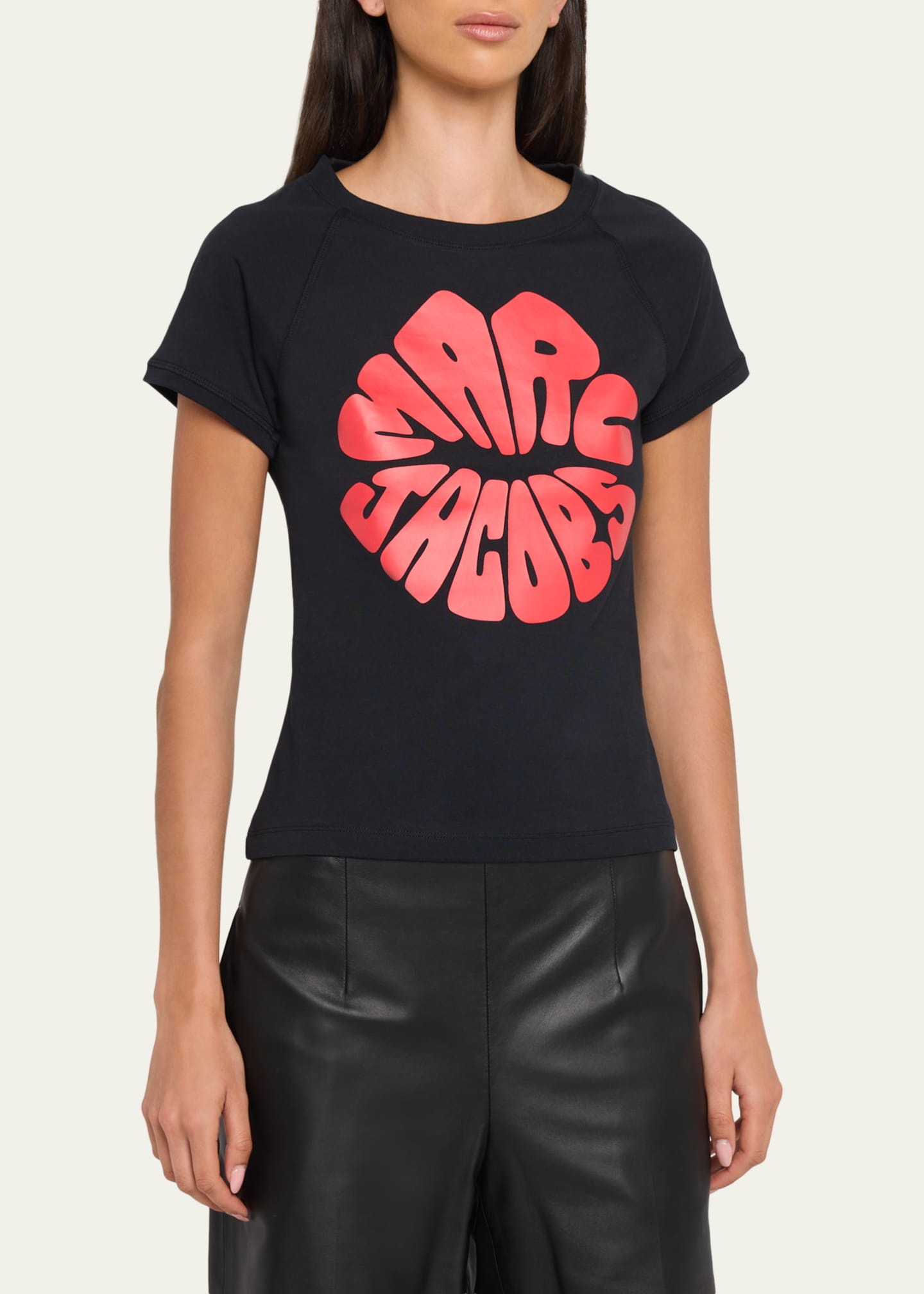 Marc Jacobs Marc Kiss Logo Shrunken T-Shirt - Bergdorf Goodman