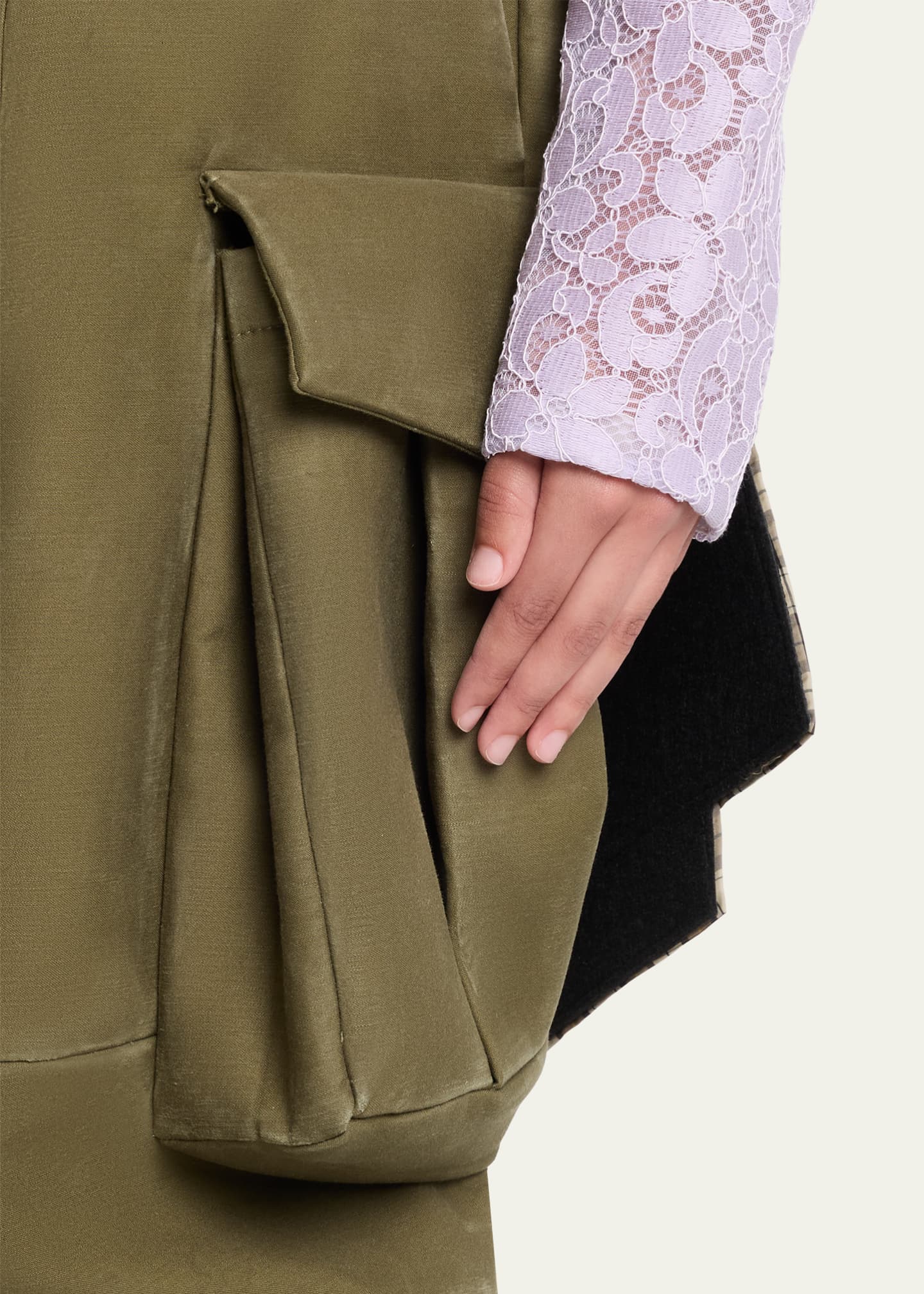 Marc Jacobs Runway Bow Back Wide-Leg Cargo Pants - Bergdorf Goodman