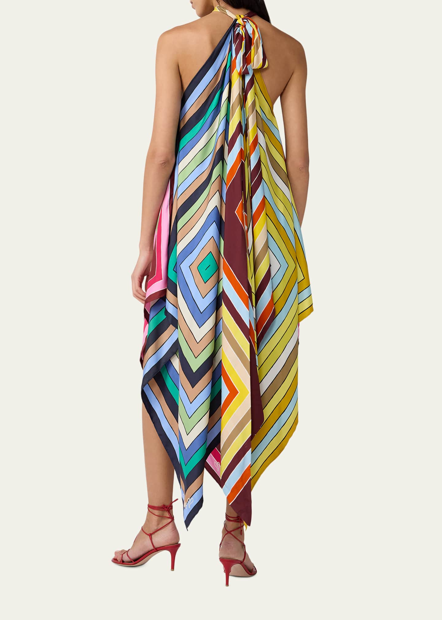 knee length dresses for ladies Shirred Front Tie Midi Dress