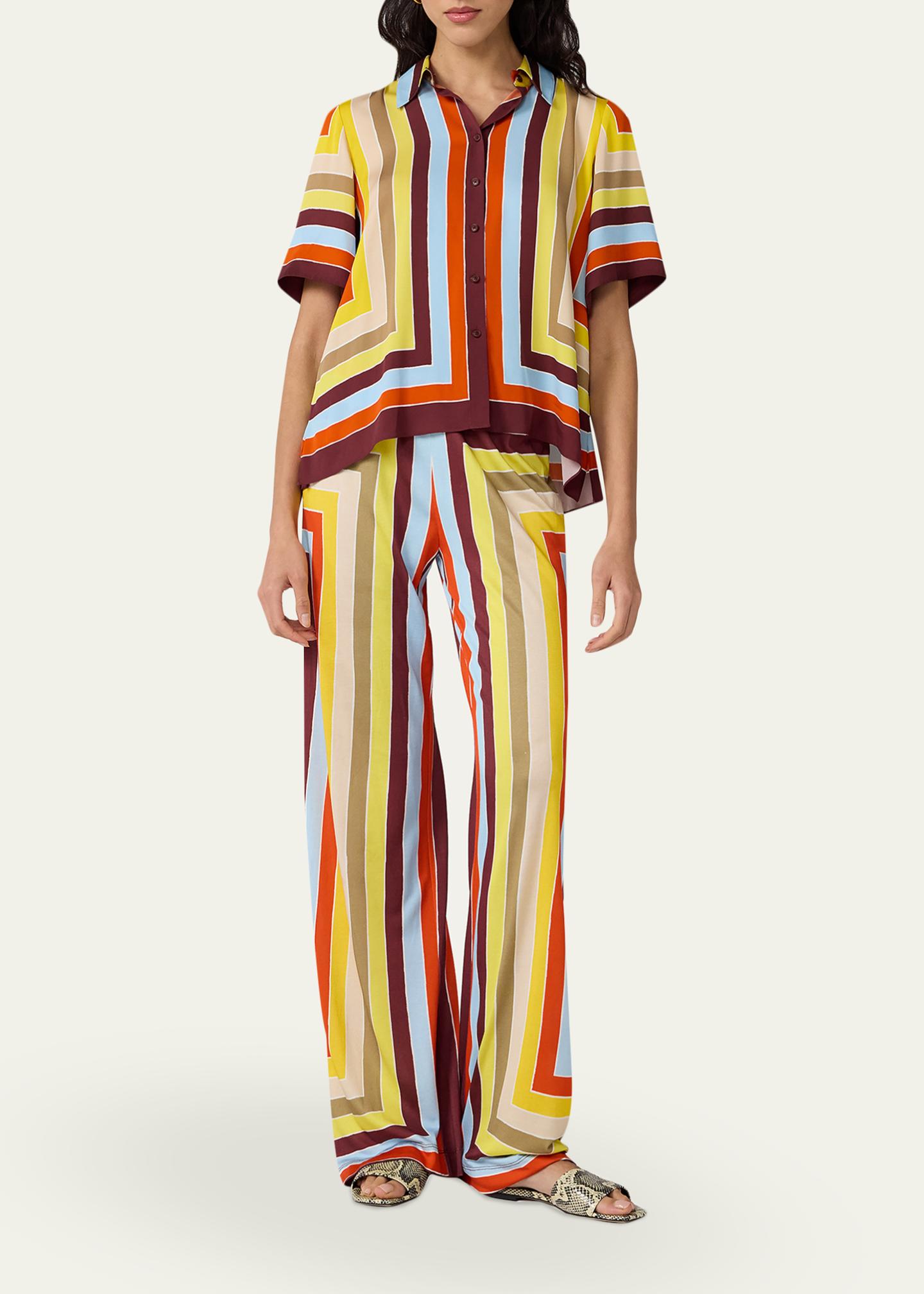 Diane von Furstenberg Alexa Striped Silk Shirt - Bergdorf Goodman
