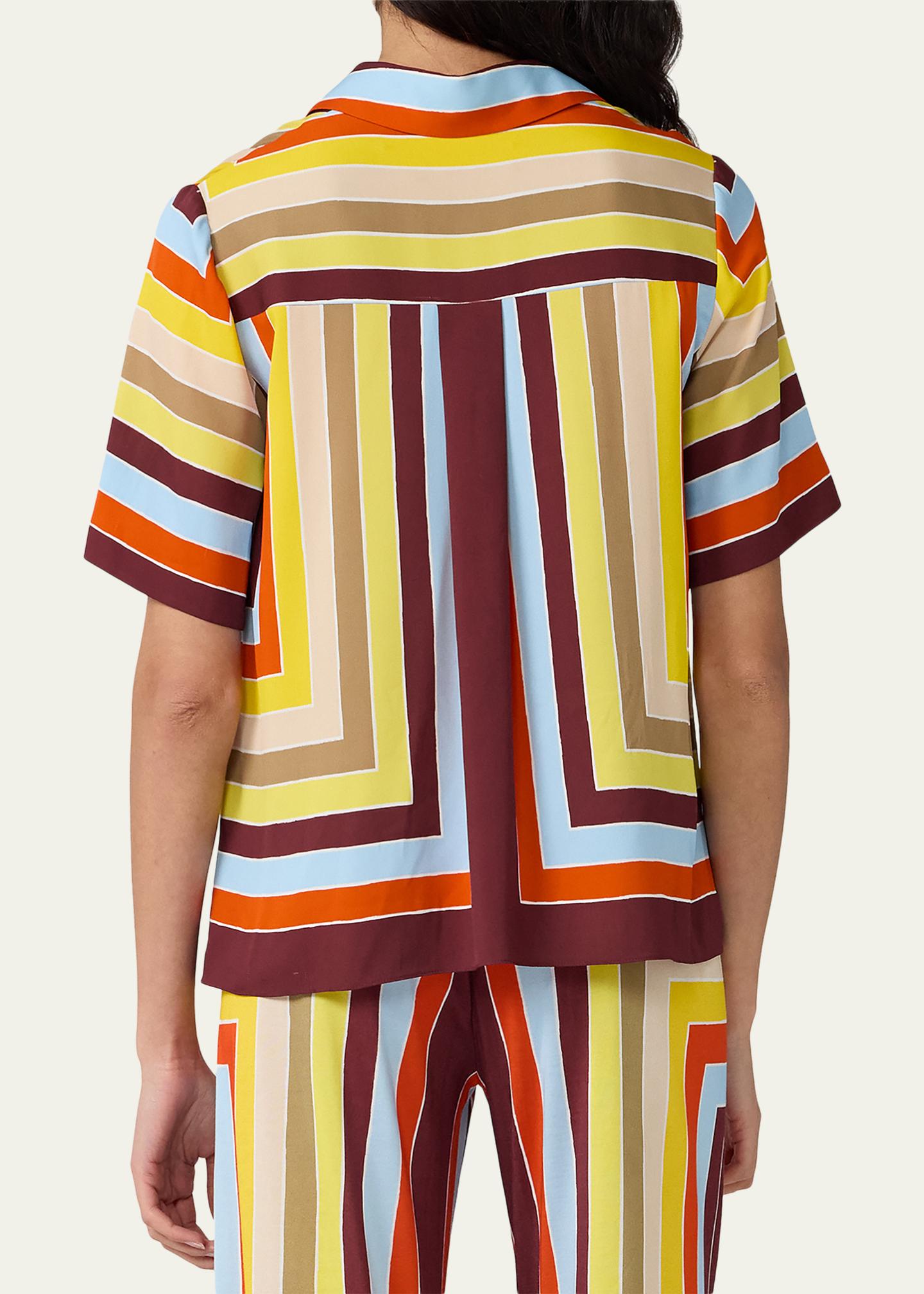 Diane von Furstenberg Alexa Striped Silk Shirt - Bergdorf Goodman