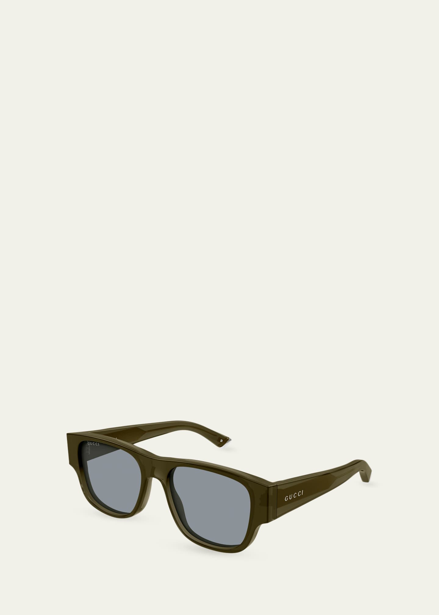 Gucci Men's GG2073S Acetate and Bio-Nylon Rectangle Sunglasses