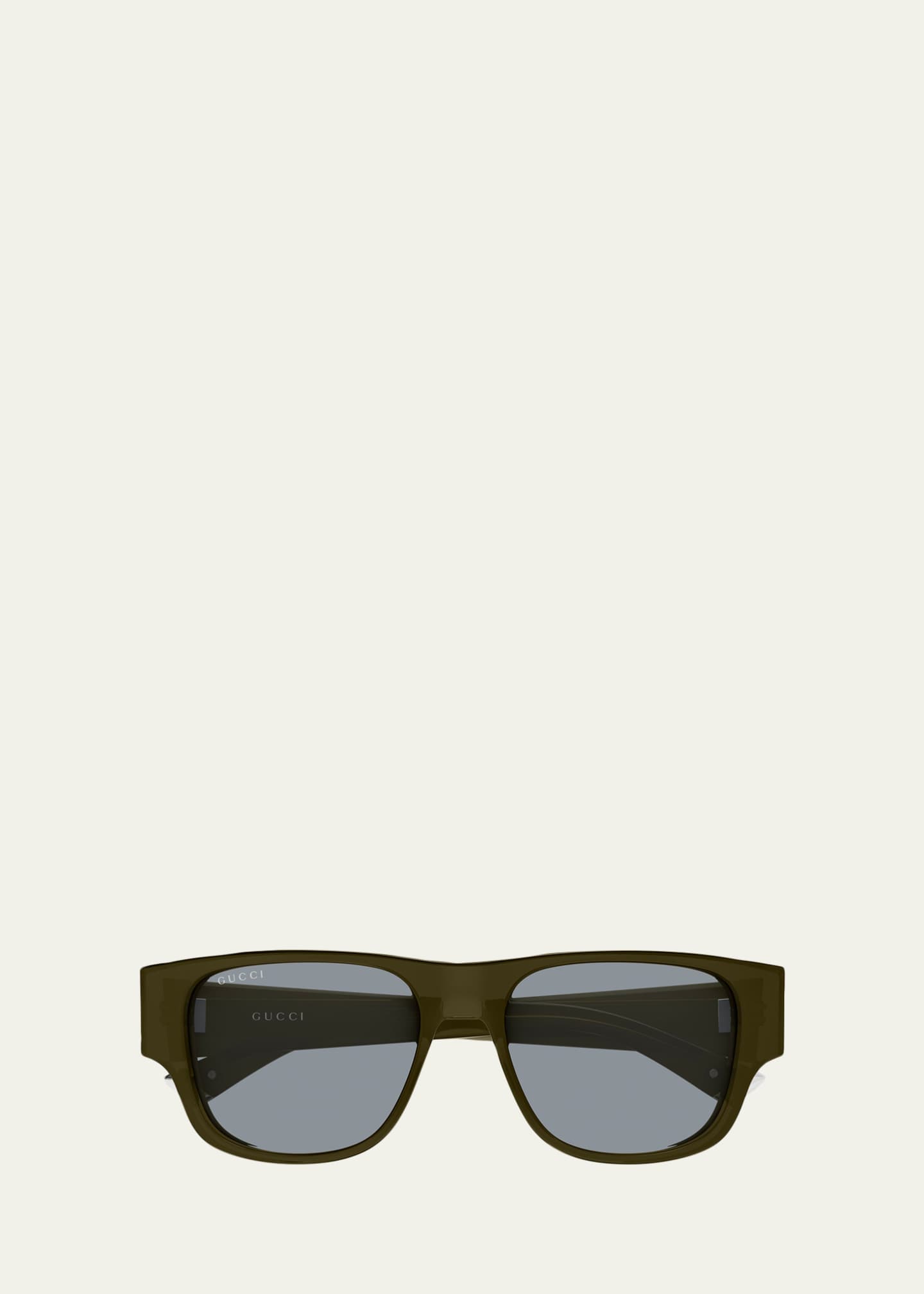 Gucci Men's GG2073S Acetate and Bio-Nylon Rectangle Sunglasses