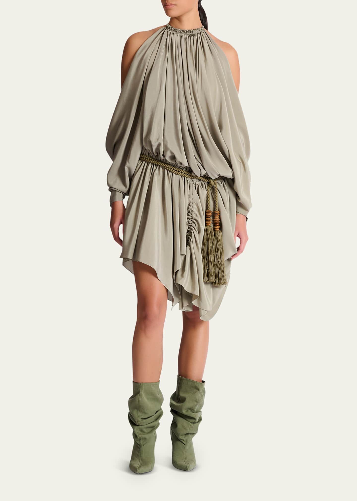 balmain off the shoulder dress Balmain // Double Breasted Off Shoulder Dress  VSP Consignment