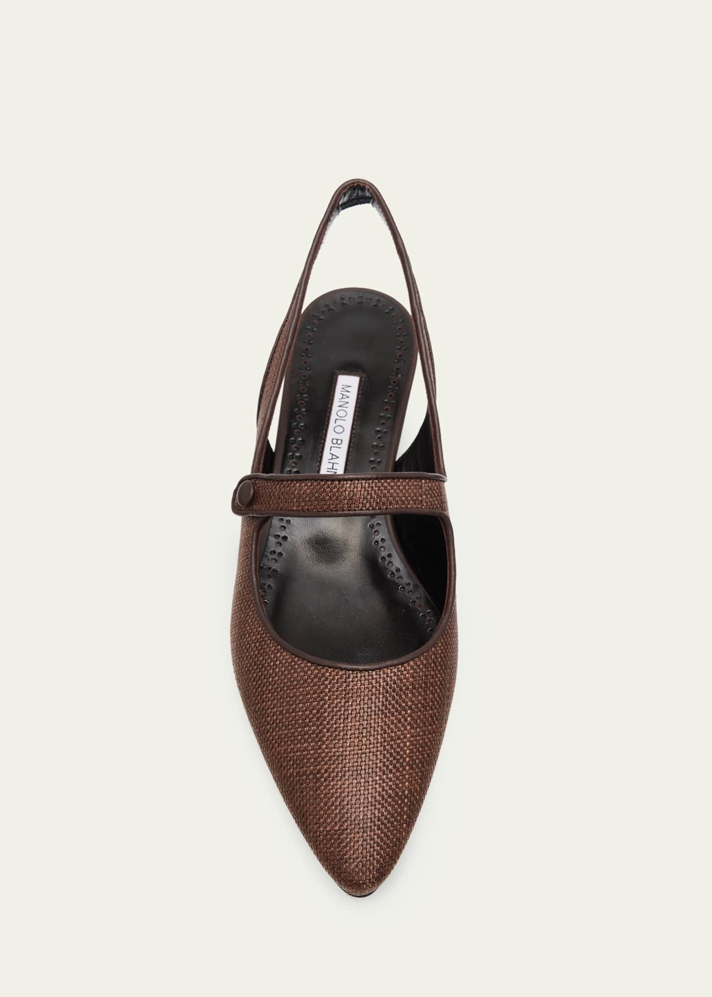 Manolo Blahnik Campari Mary Jane Slingback Flats - Bergdorf Goodman