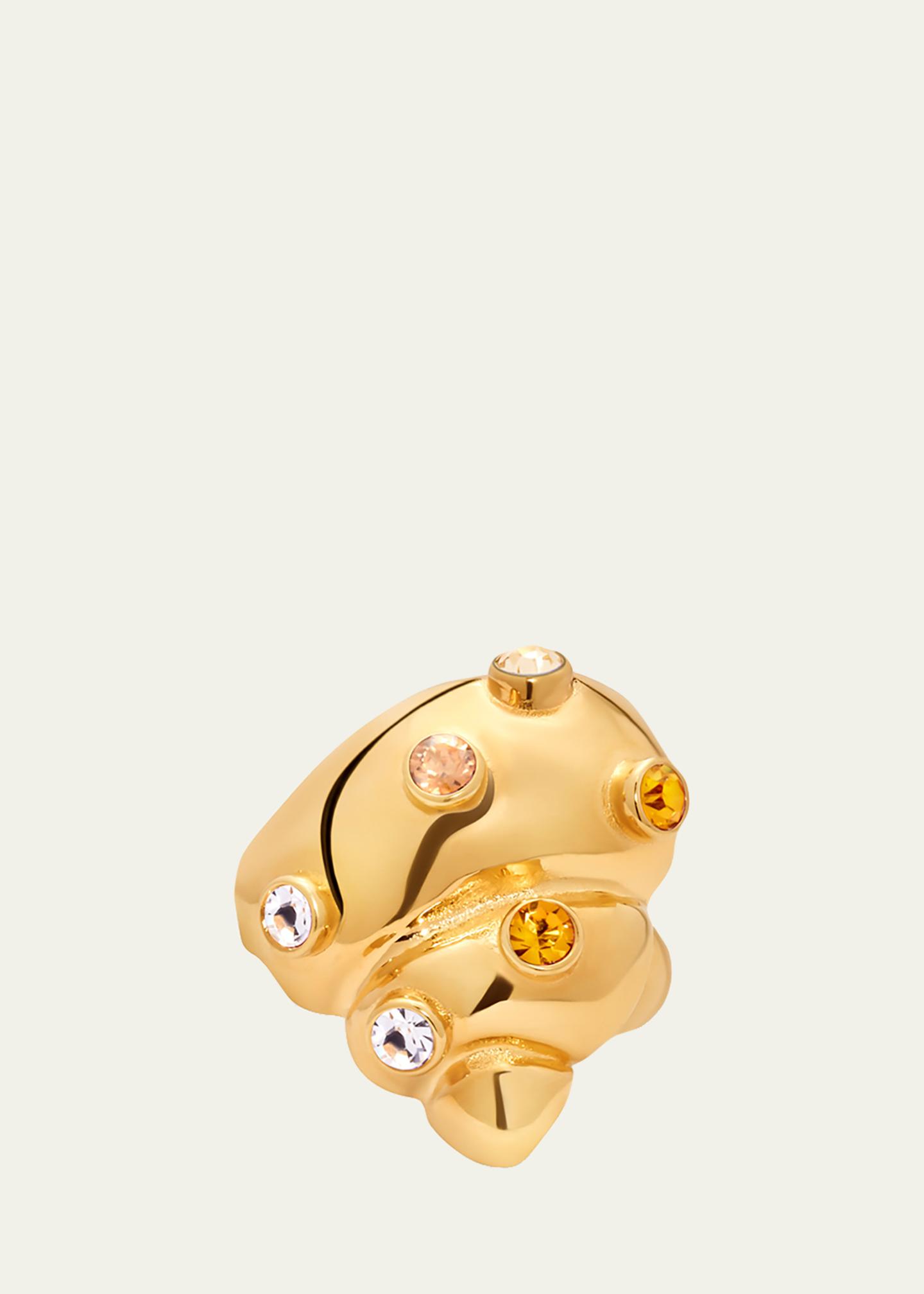 Seashell Rhinestone Ring