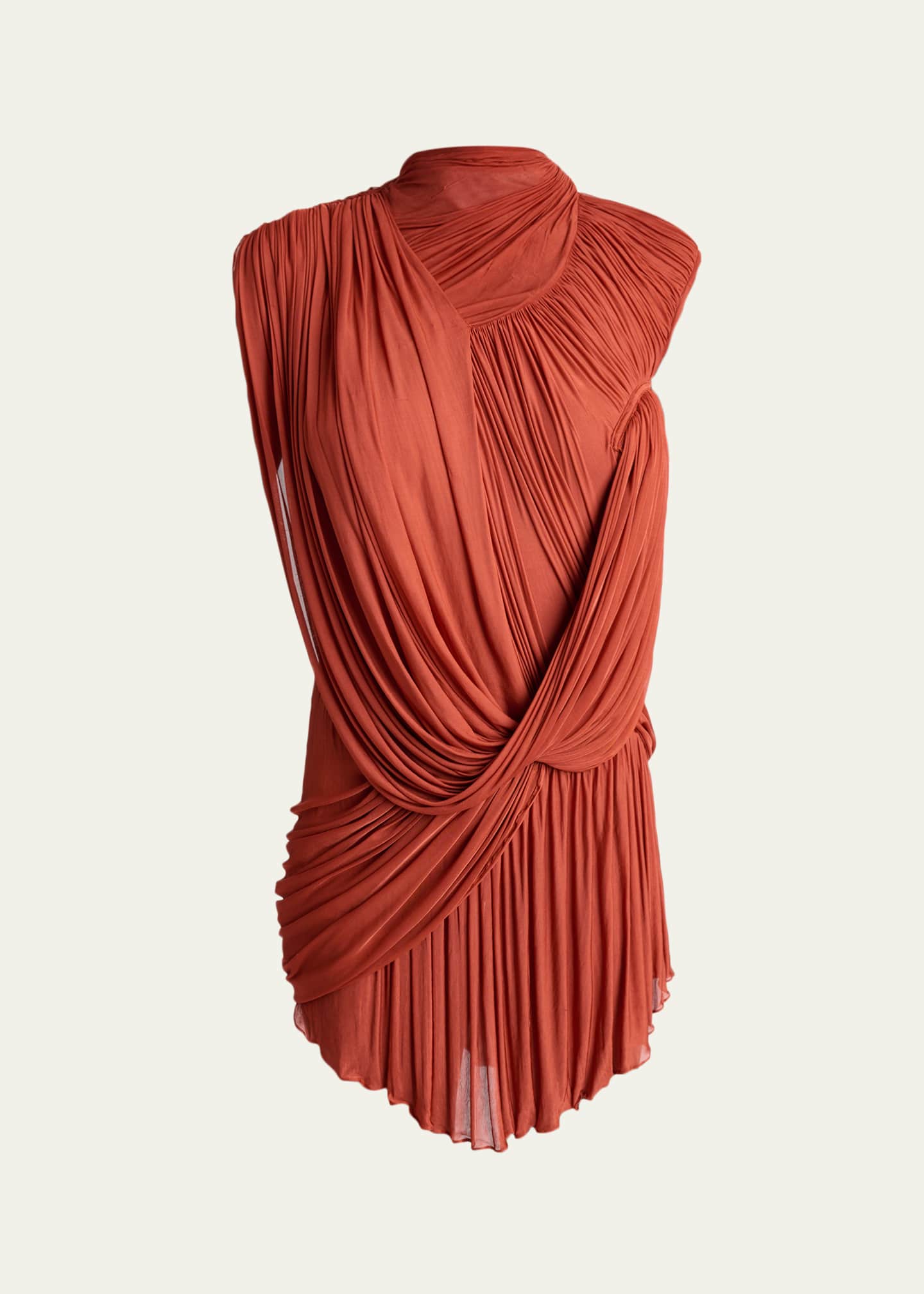 balmain dress red Draped halterneck jersey maxi - It has a long BALMAIN Shell Detail Draped Crepe