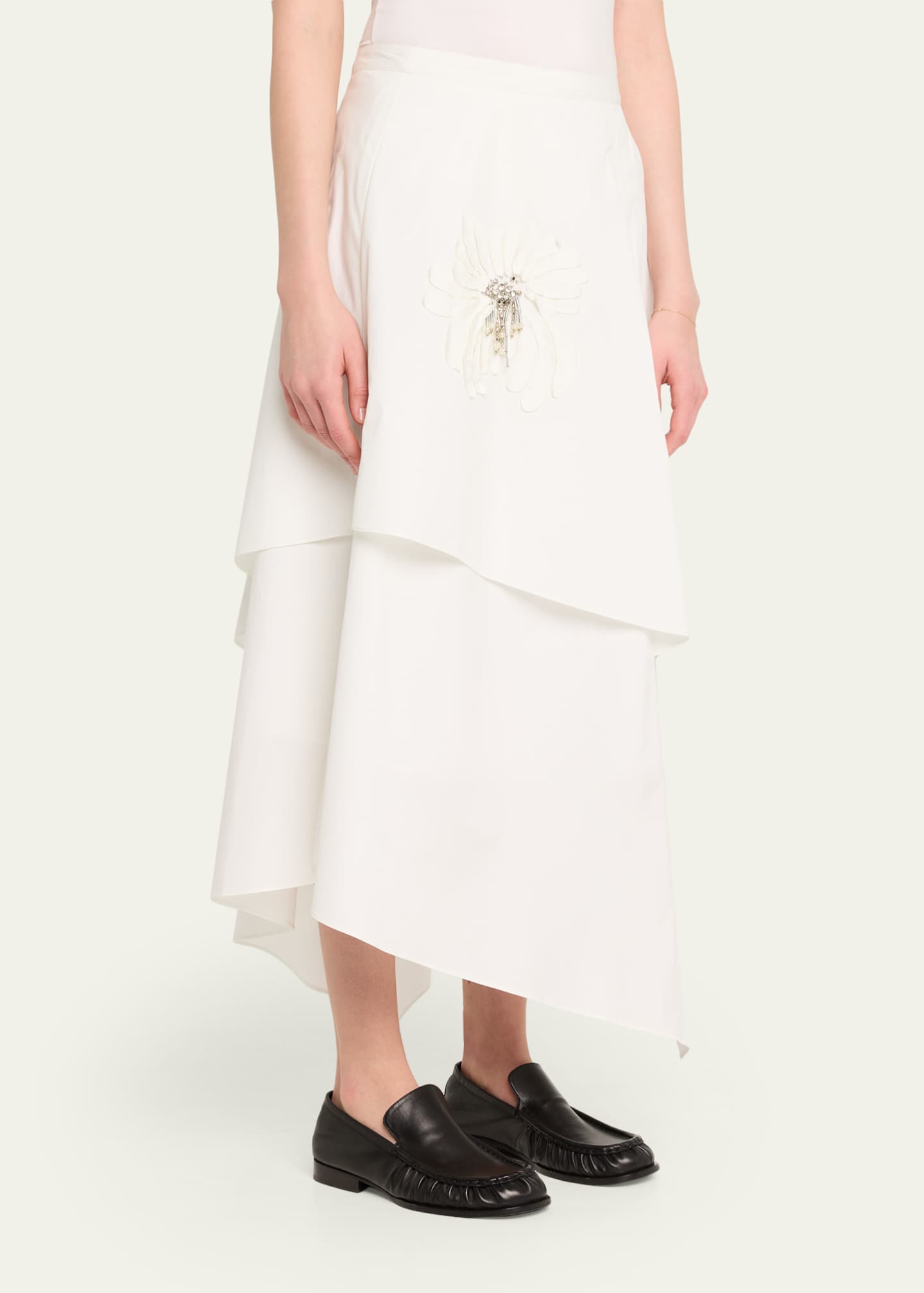 3.1 Phillip Lim Embellished Layered Midi Skirt - Bergdorf Goodman