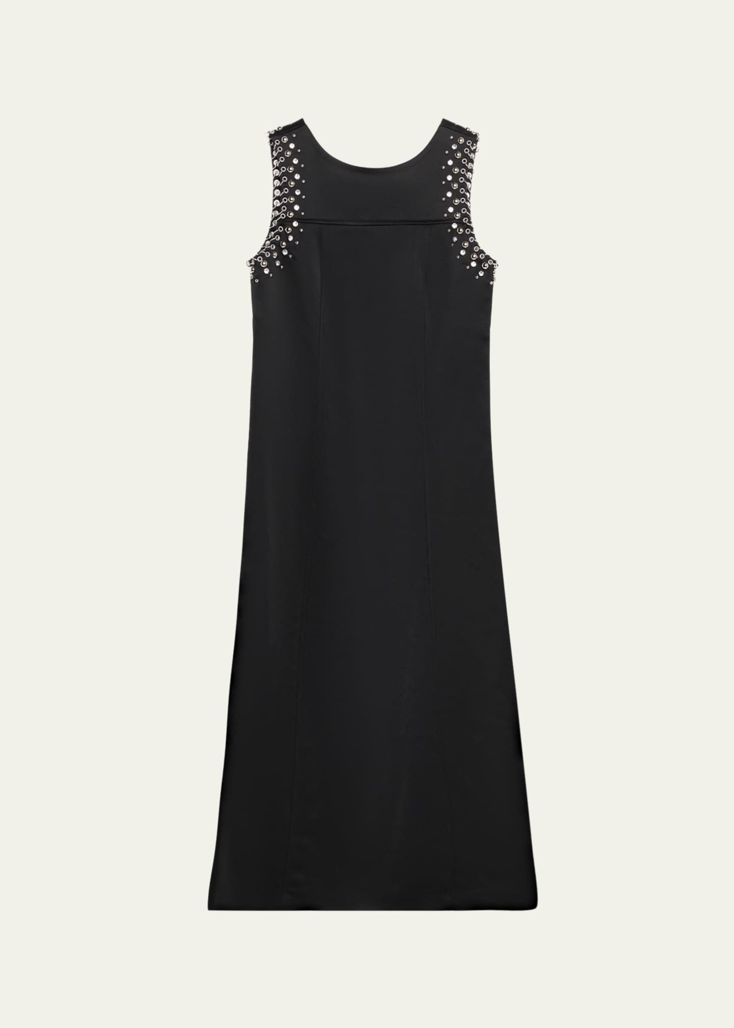 Studded Satin Sleeveless Midi Dress - Black - 3.1 Phillip Lim