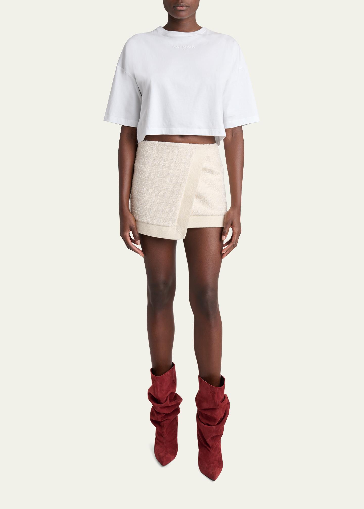 Balmain Asymmetric Mini Skirt - Bergdorf Goodman