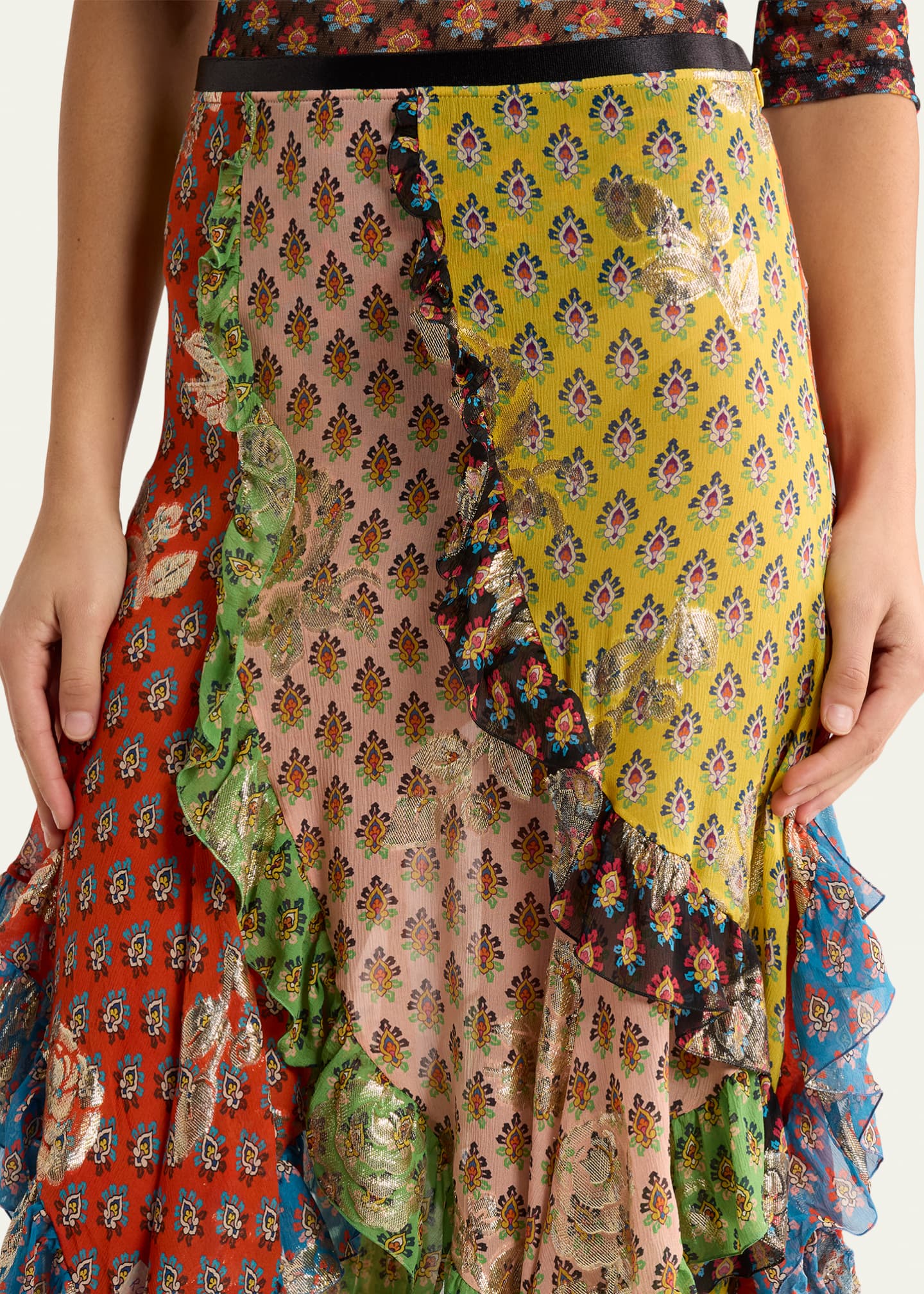 Etro Asymmetric Ruffled Maxi Skirt - Bergdorf Goodman