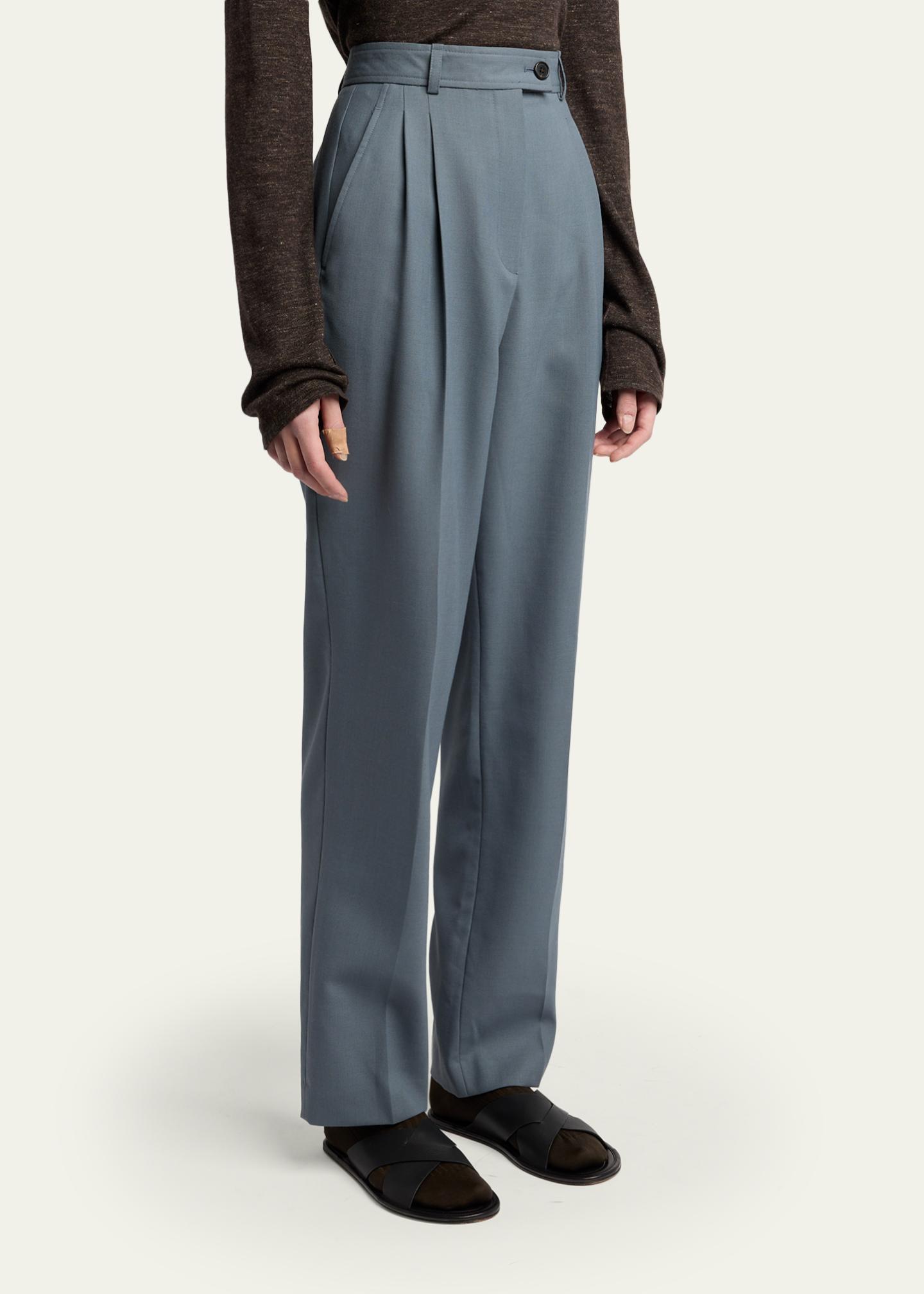 THE ROW Ragnar Tapered Wool Suiting Pants - Bergdorf Goodman