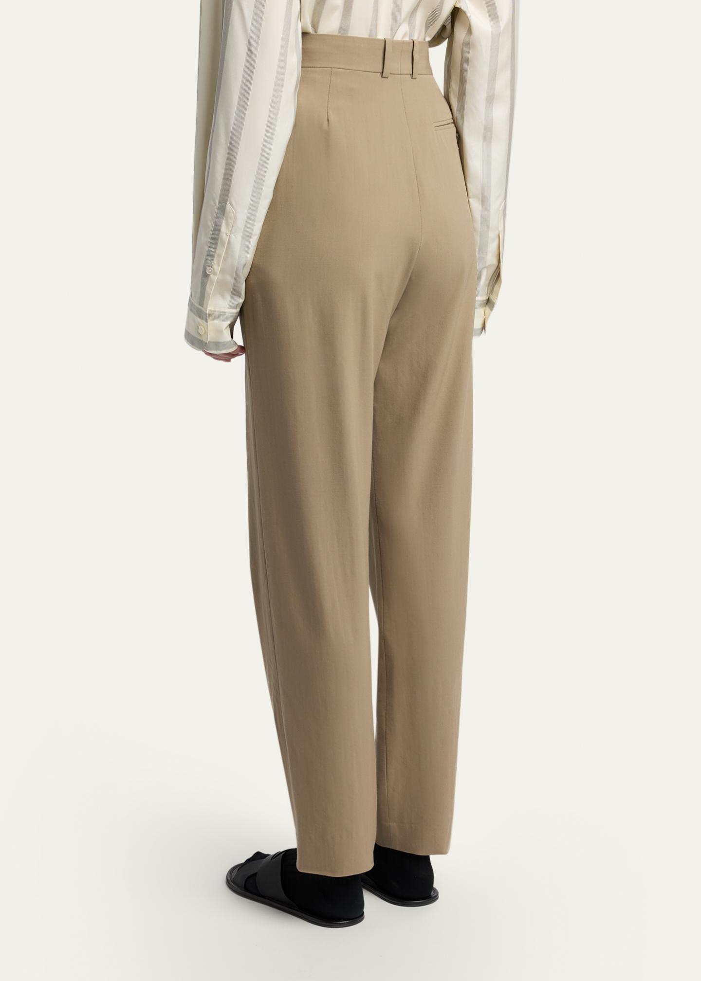 THE ROW Gianni Tapered Wool Gabardine Pants - Bergdorf Goodman