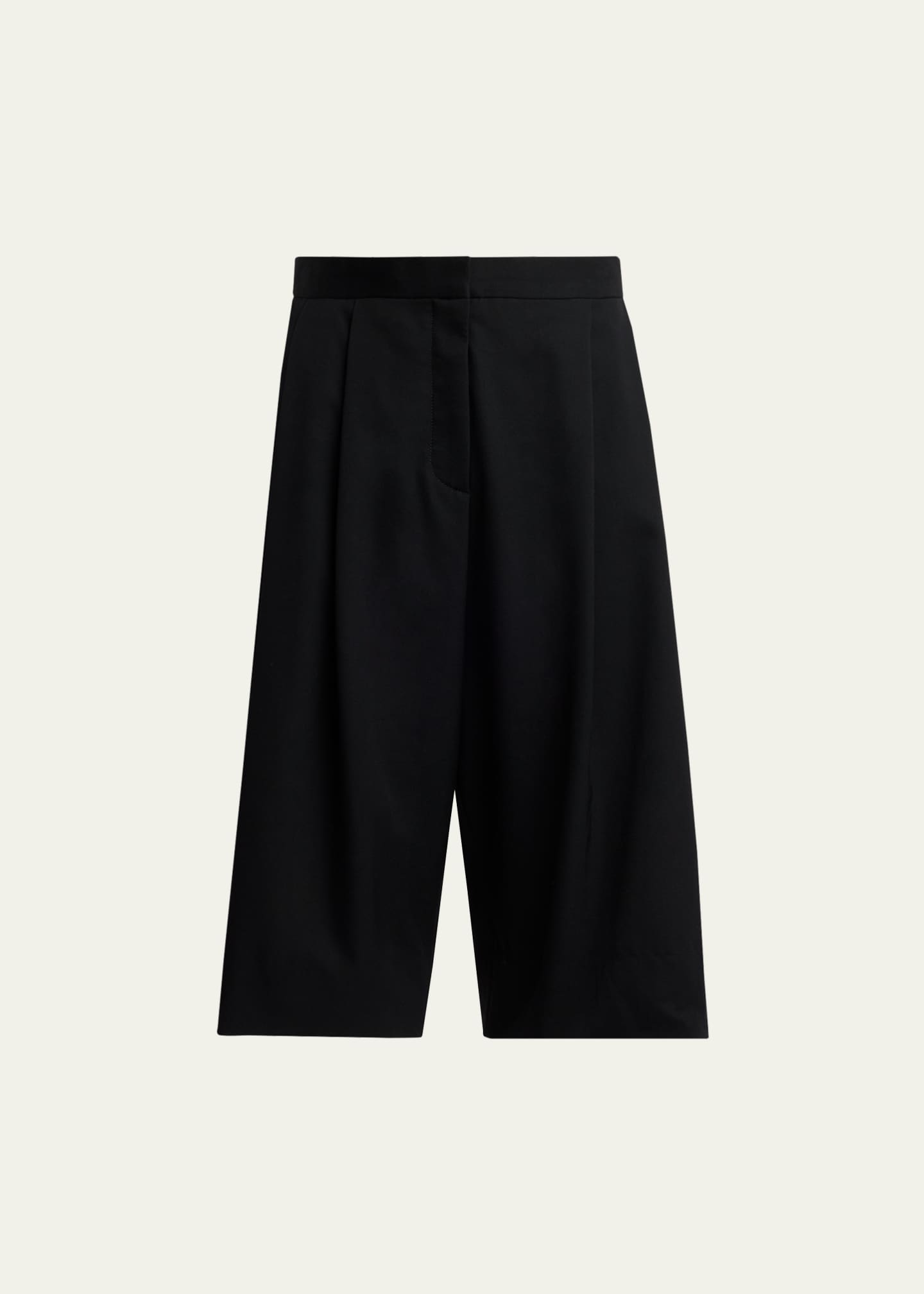 THE ROW Kalyan Wide-Leg Wool Gabardine Shorts - Bergdorf Goodman