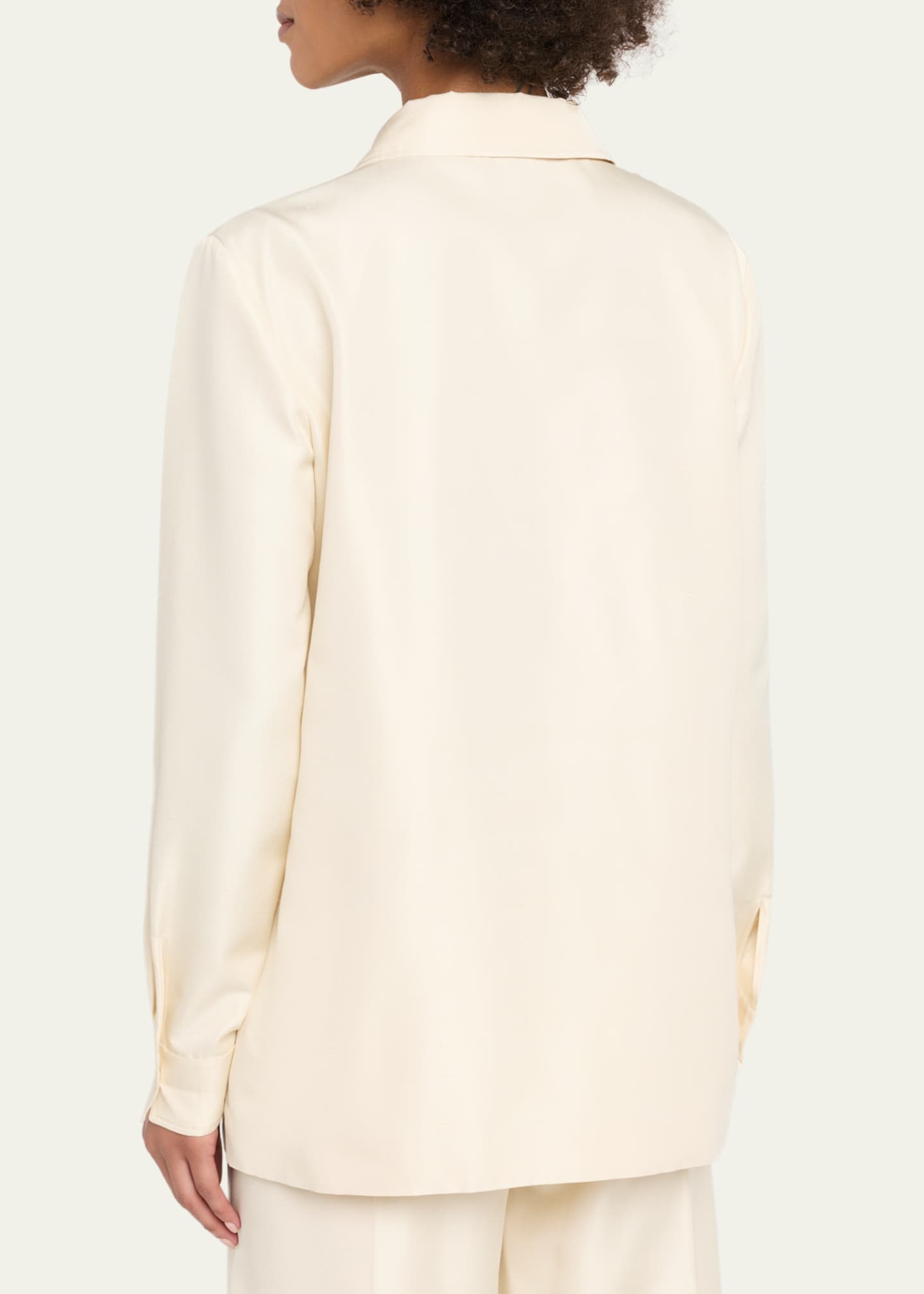 THE ROW Lucetta Silk Button-Front Shirt - Bergdorf Goodman