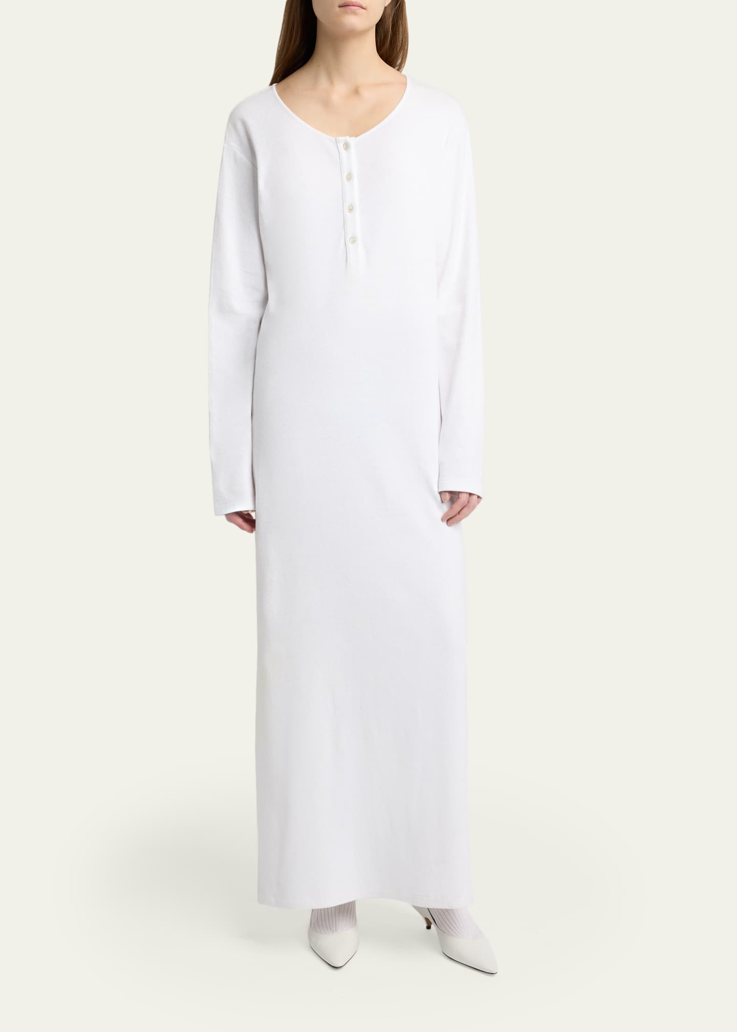 the row cotton dress The Row, Latoya Cotton maxi Dress, Women, White, XS, Dresses