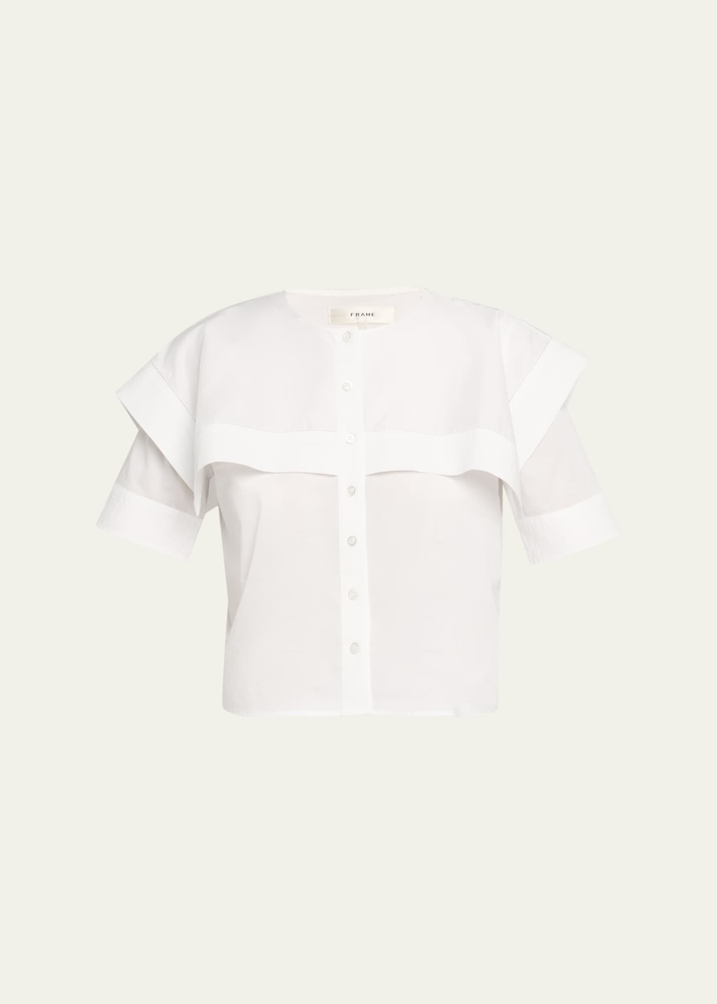 FRAME The Sleek Cape Shirt - Bergdorf Goodman