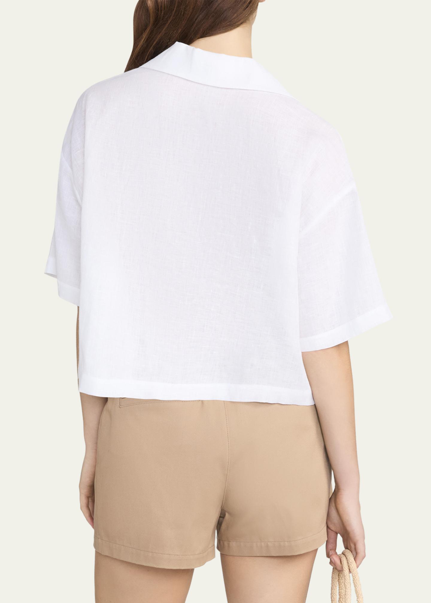 FRAME The Linen Pocket Top - Bergdorf Goodman