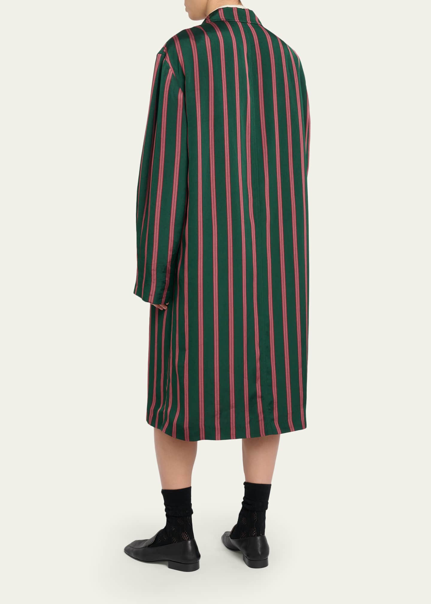 Dries Van Noten Men's Striped Viscose-Silk Coat - Bergdorf Goodman