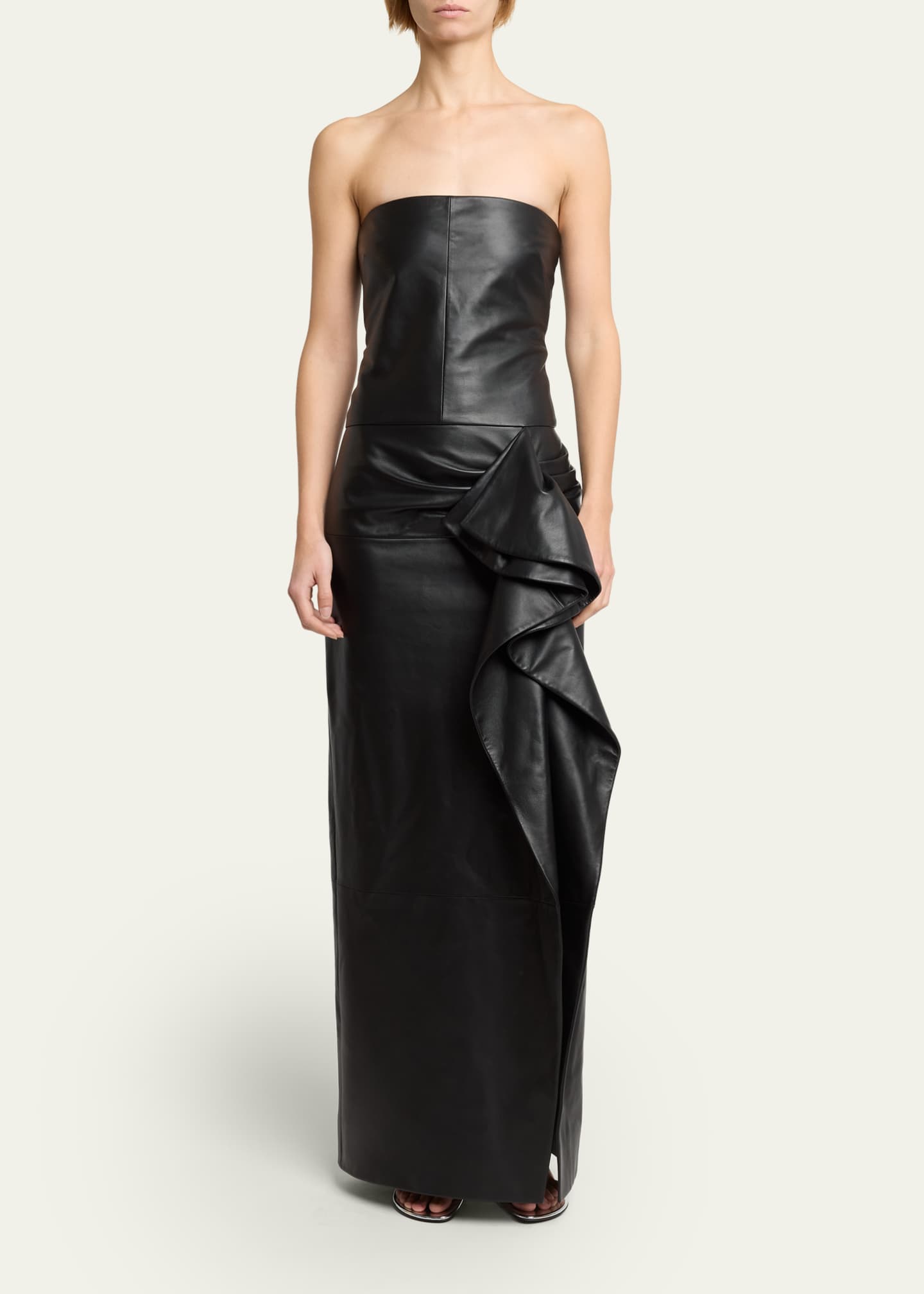 Alonna Dress in Leather Black | Proenza Schouler Official Site