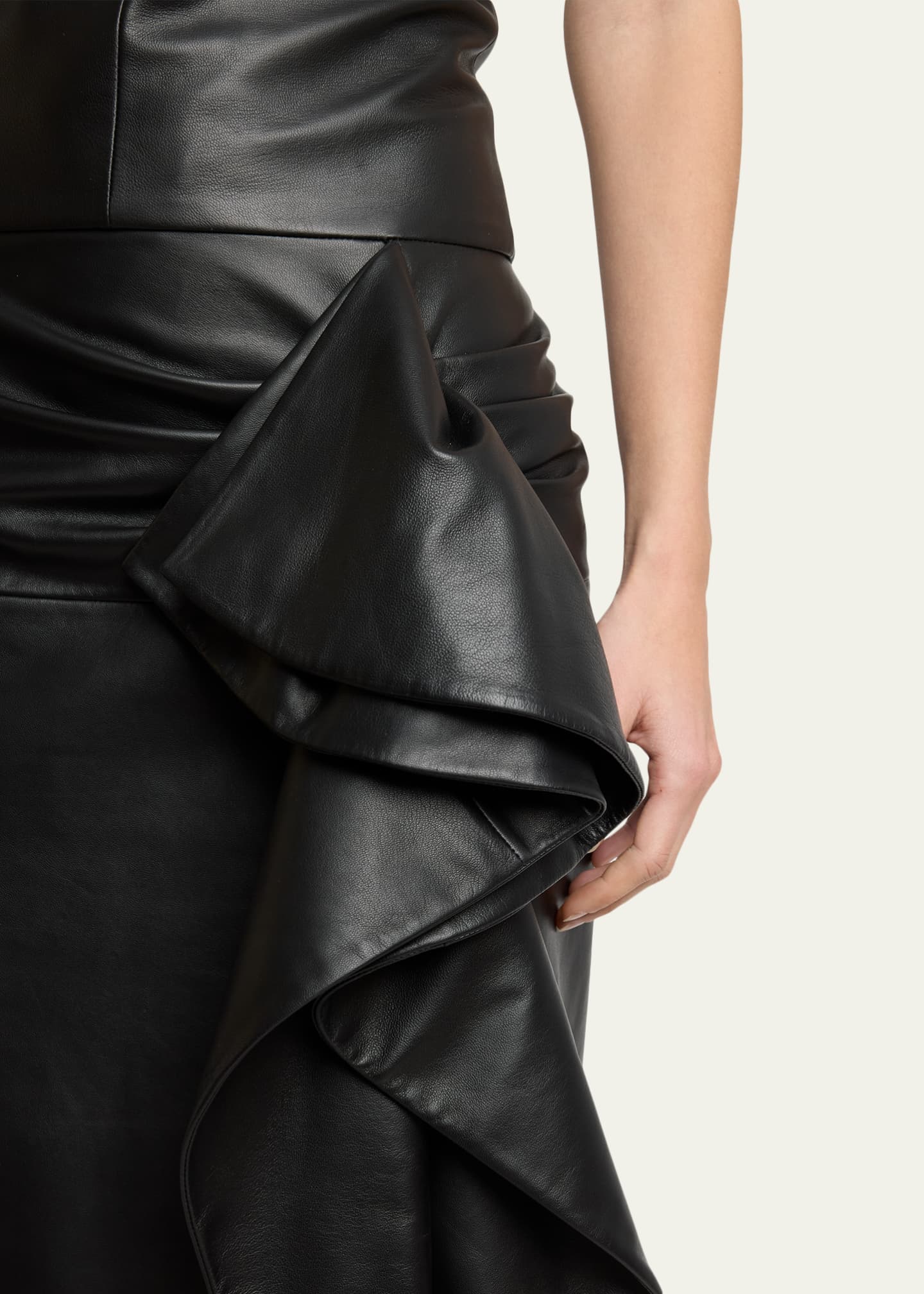 leather and mesh dress Punk Patent Leather Dress with Mesh Panels and Buckles main image 1