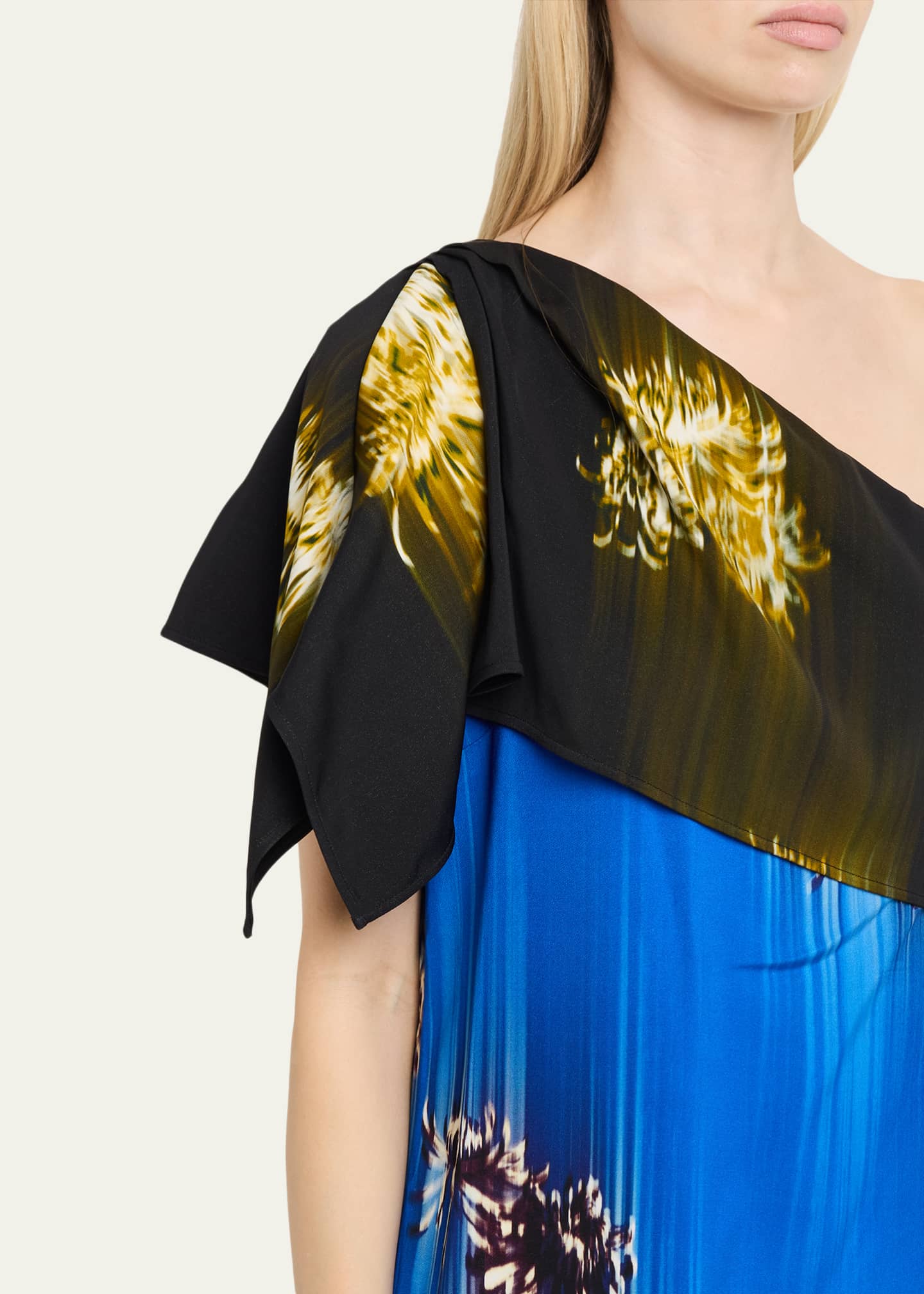 plus size asymmetrical hem dress Paula Dress in Sheer Crepe Jersey Black main image 0