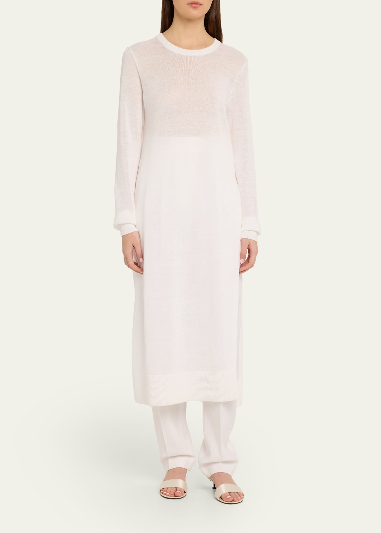 michael kors linen dress Michael Kors Long-Sleeve Linen Tie-Front Minidress