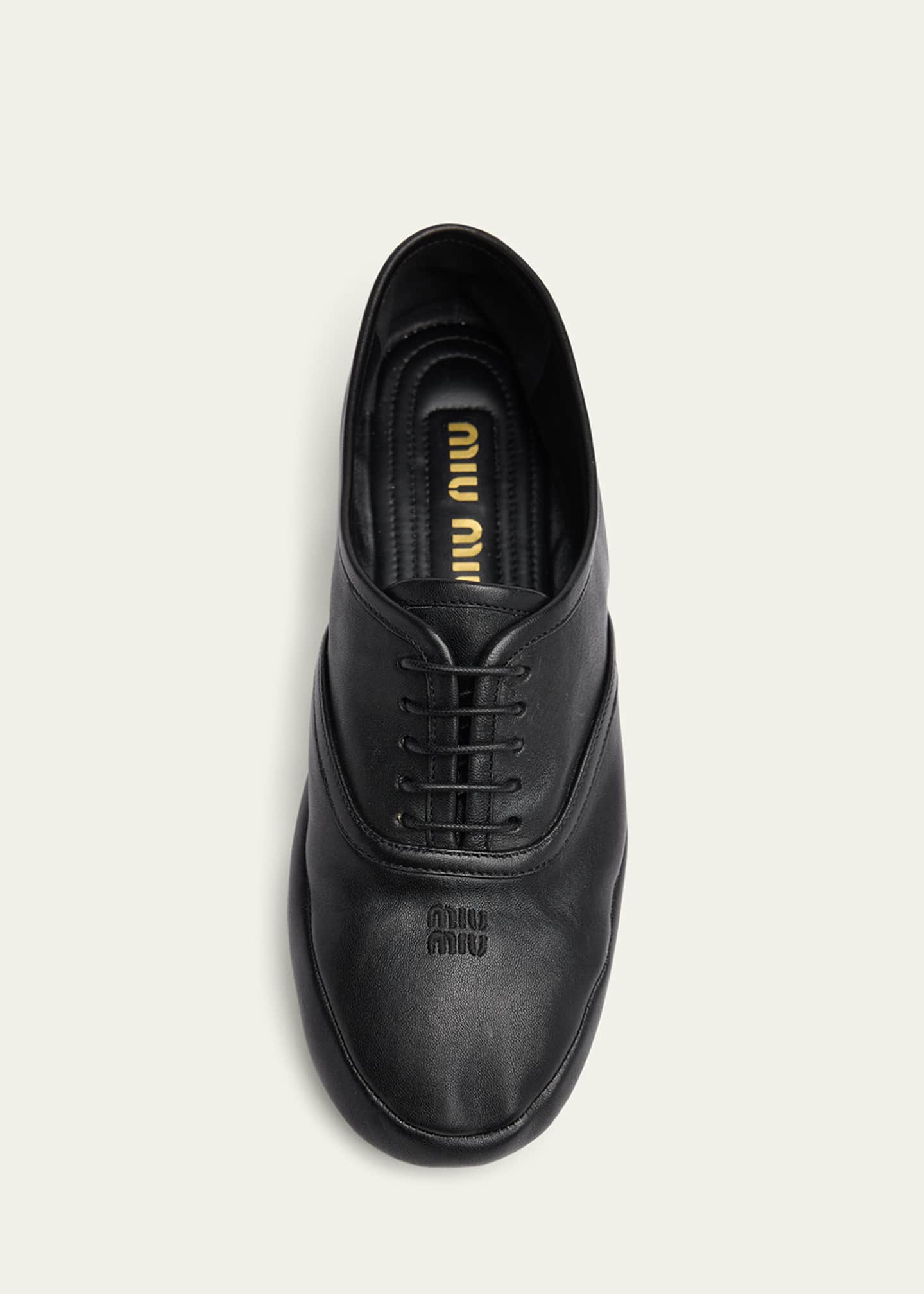 Miu Miu Nappa Leather Low-Top Sneakers - Bergdorf Goodman