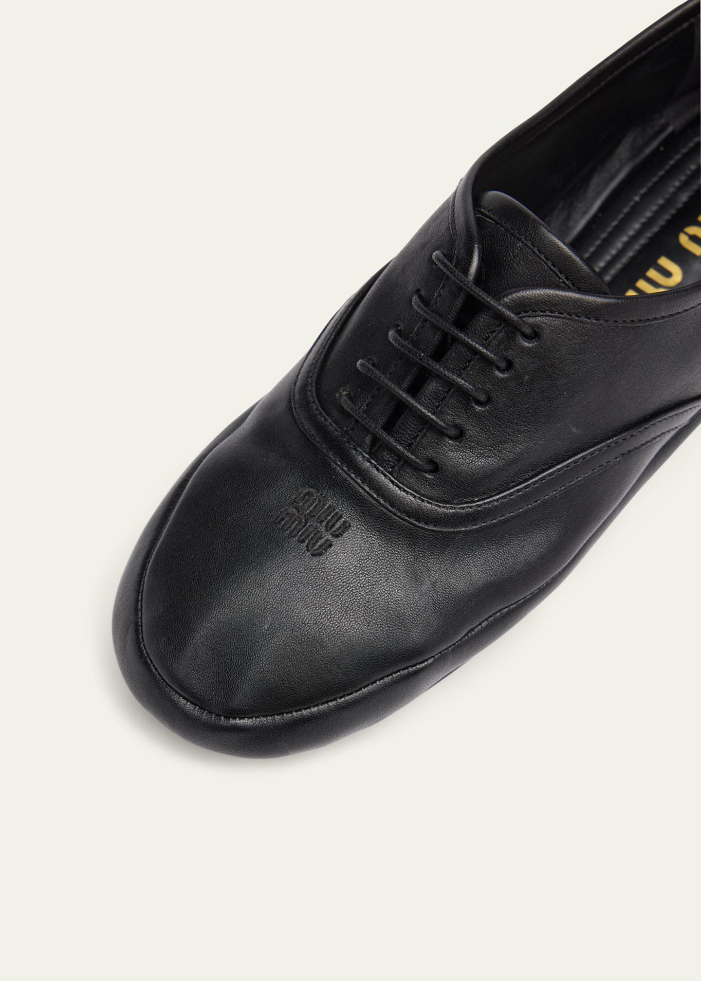 Miu Miu Nappa Leather Low-Top Sneakers - Bergdorf Goodman