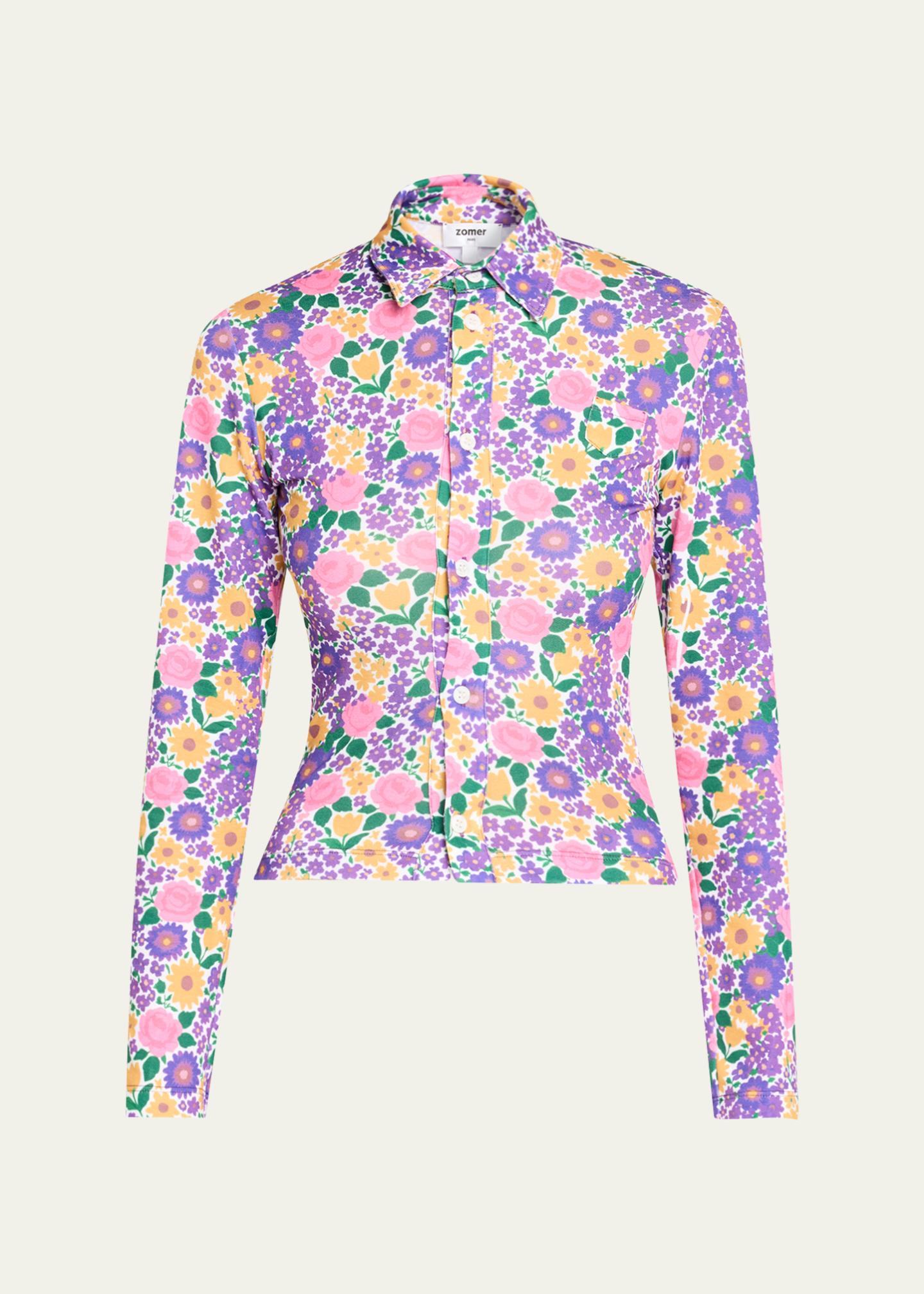 Zomer Arianne Floral Button-Down Shirt - Bergdorf Goodman