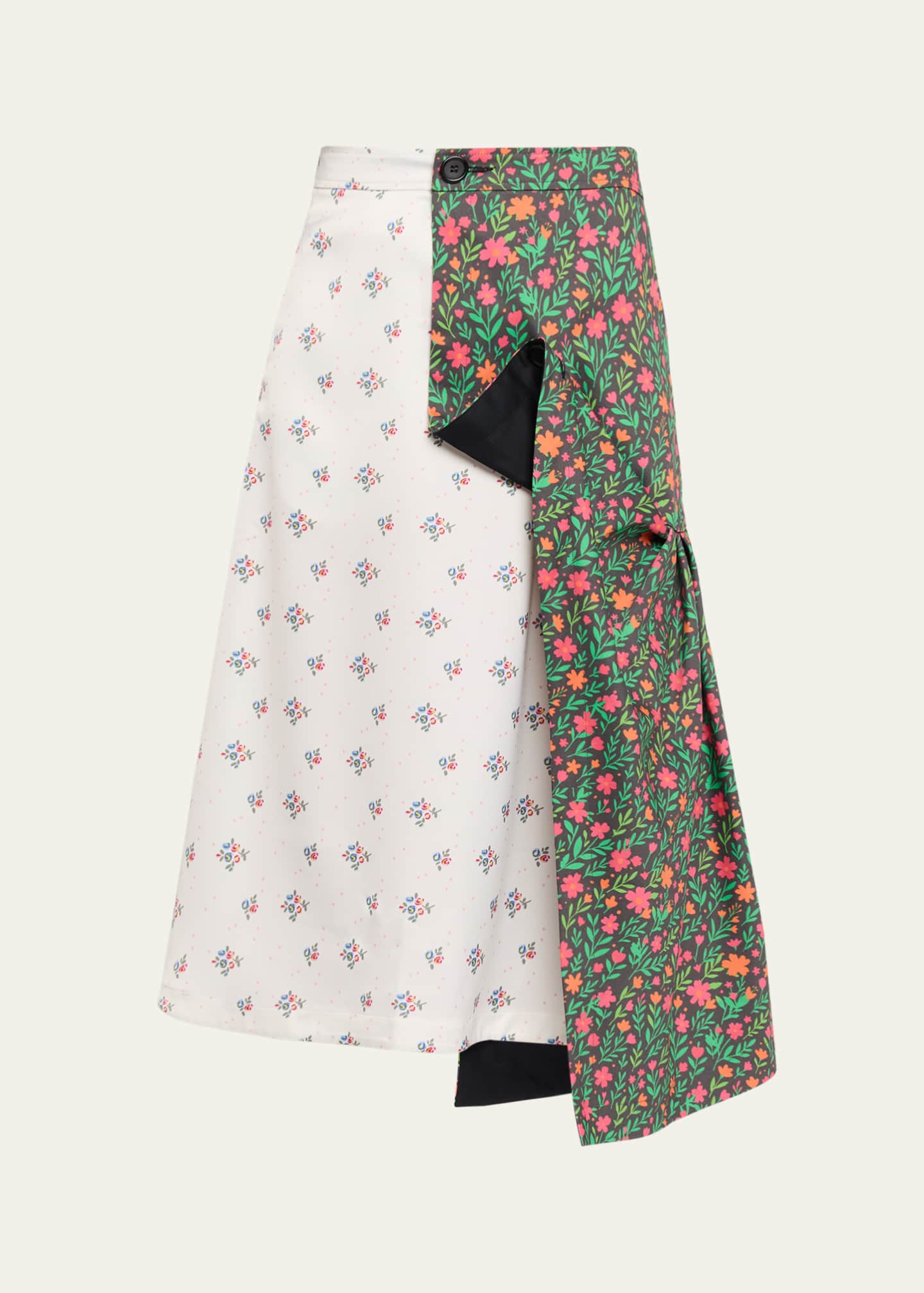 Zomer Floral Asymmetrical Midi Skirt - Bergdorf Goodman