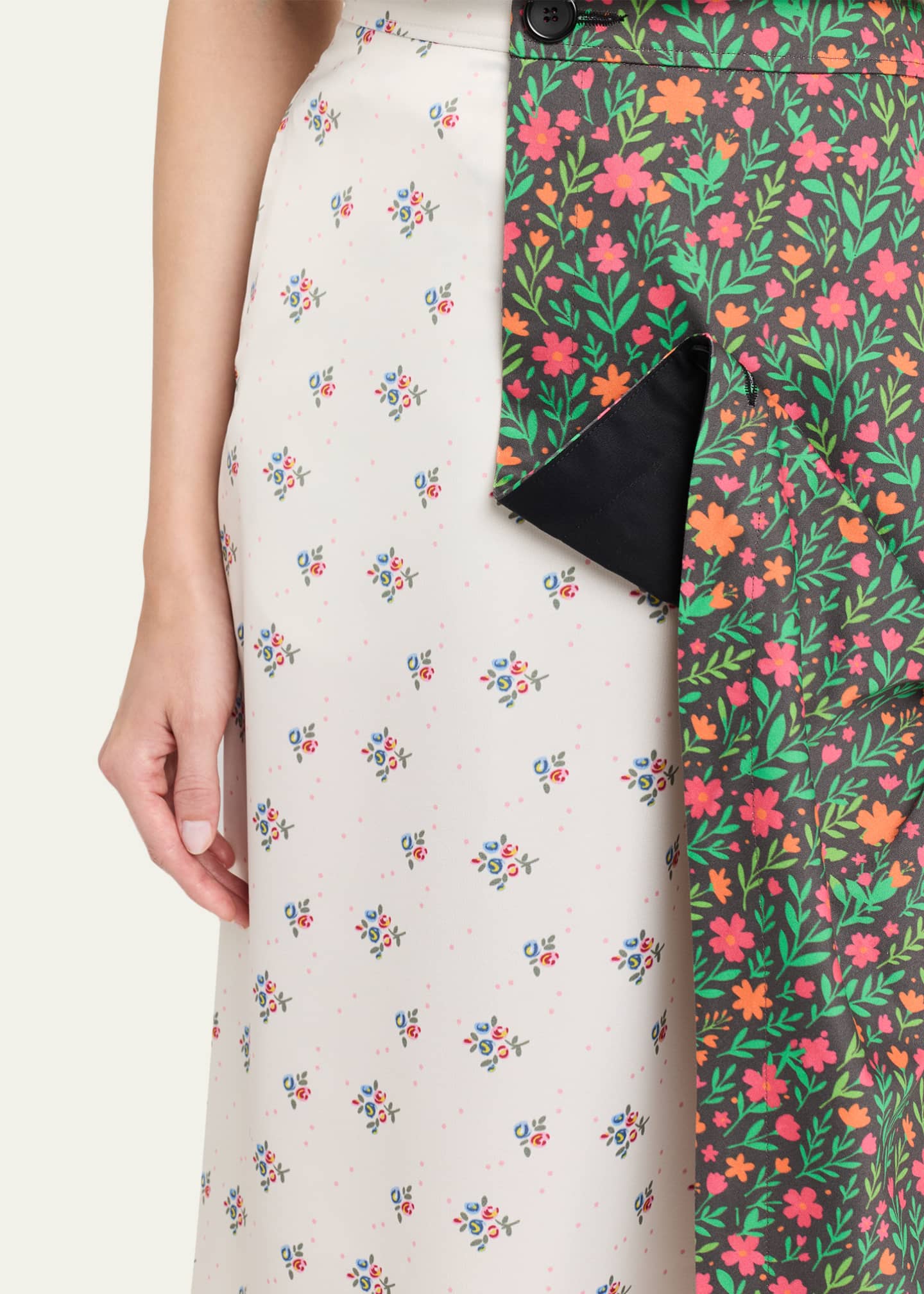 Zomer Floral Asymmetrical Midi Skirt - Bergdorf Goodman