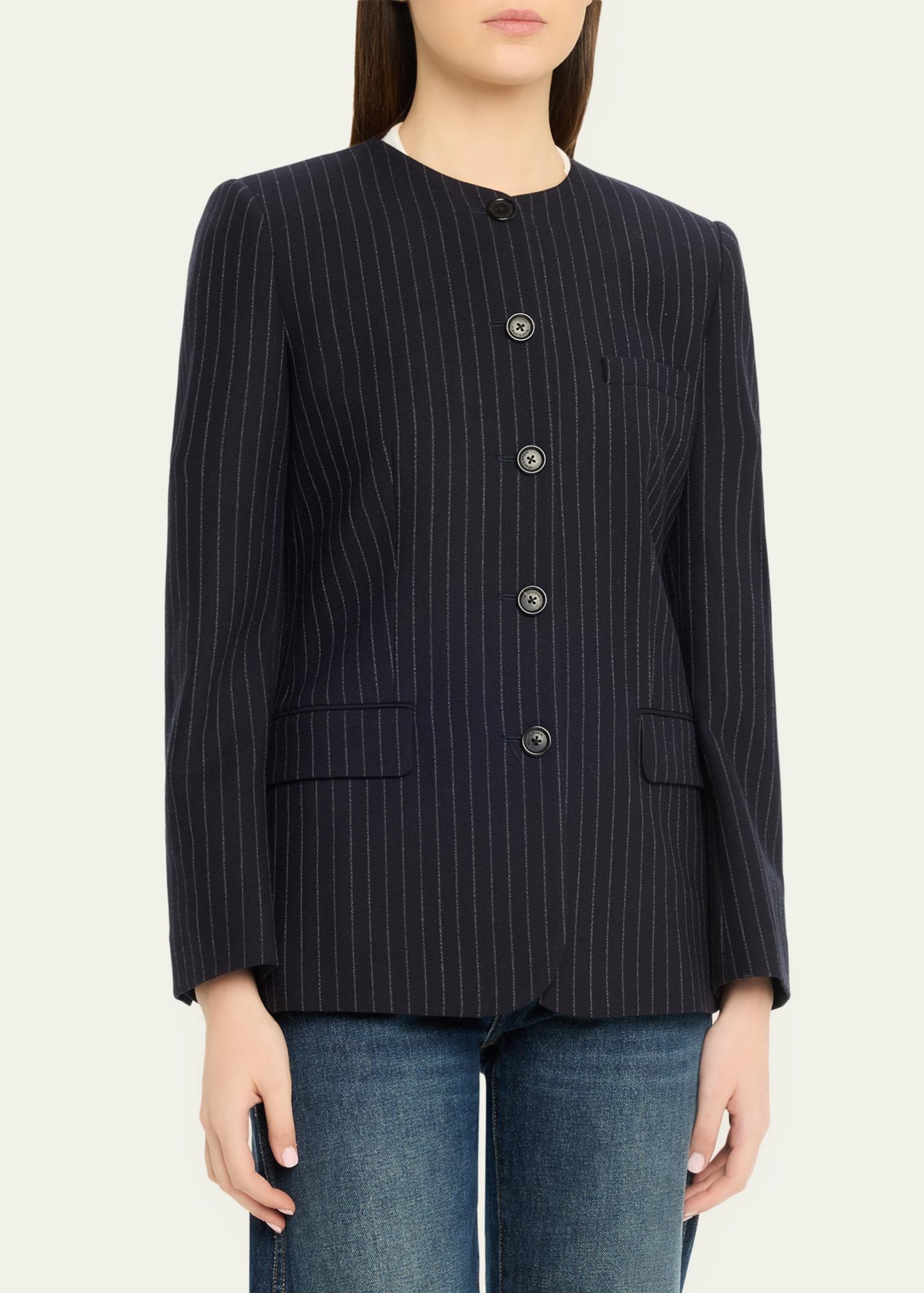 Nili Lotan Gertrude Pinstripe Single-Breasted Jacket - Bergdorf 