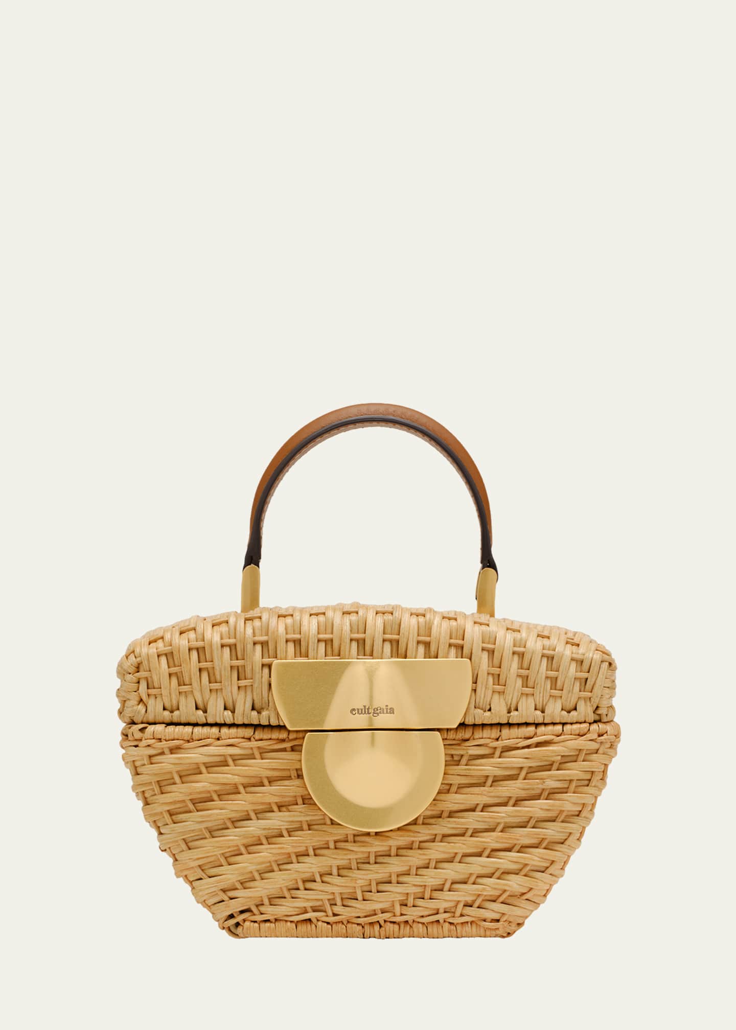 Cult Gaia Tyla Woven Rattan Top-Handle Bag - Bergdorf Goodman