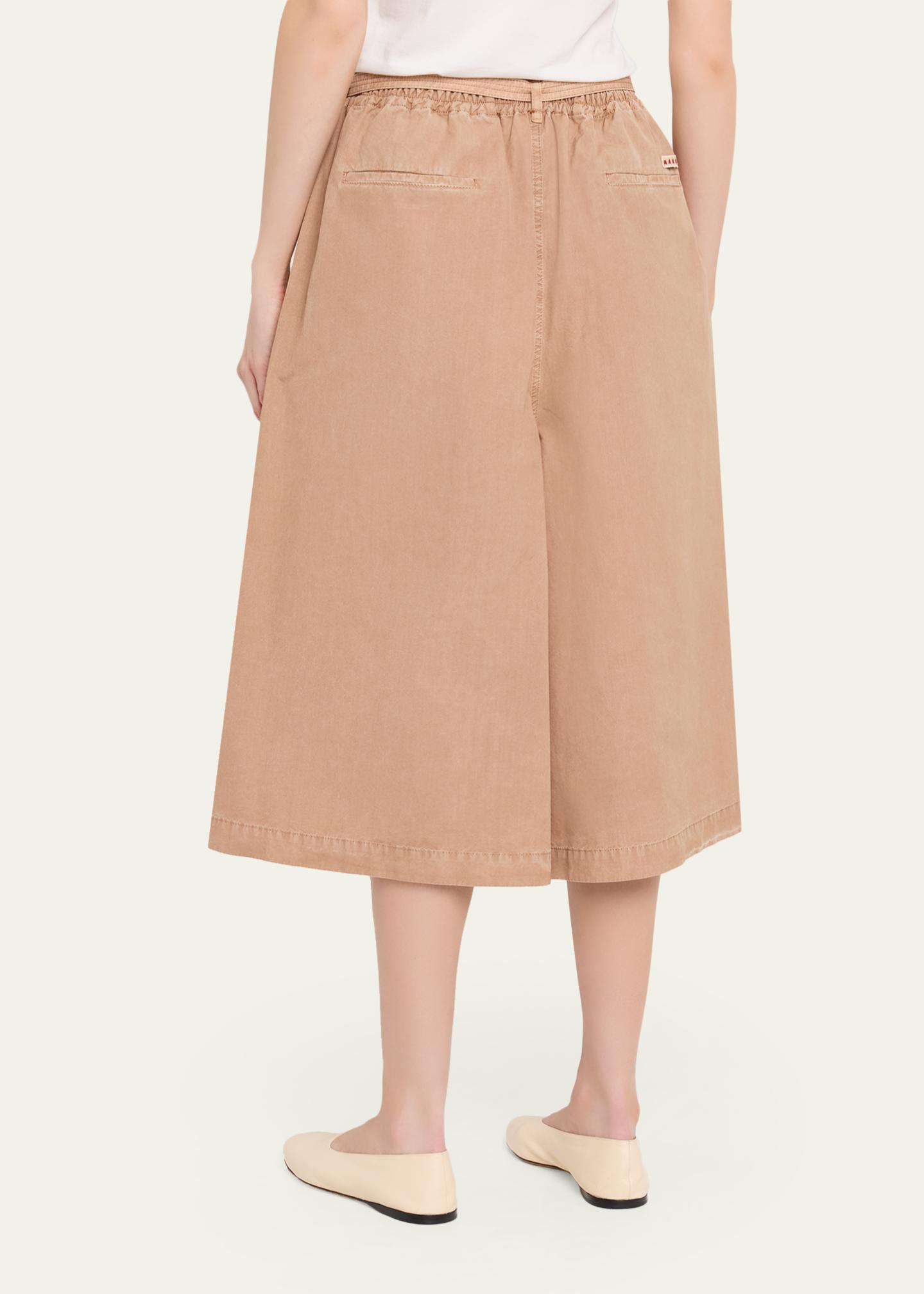 Marni Belted Wide-Leg Crop Trousers - Bergdorf Goodman