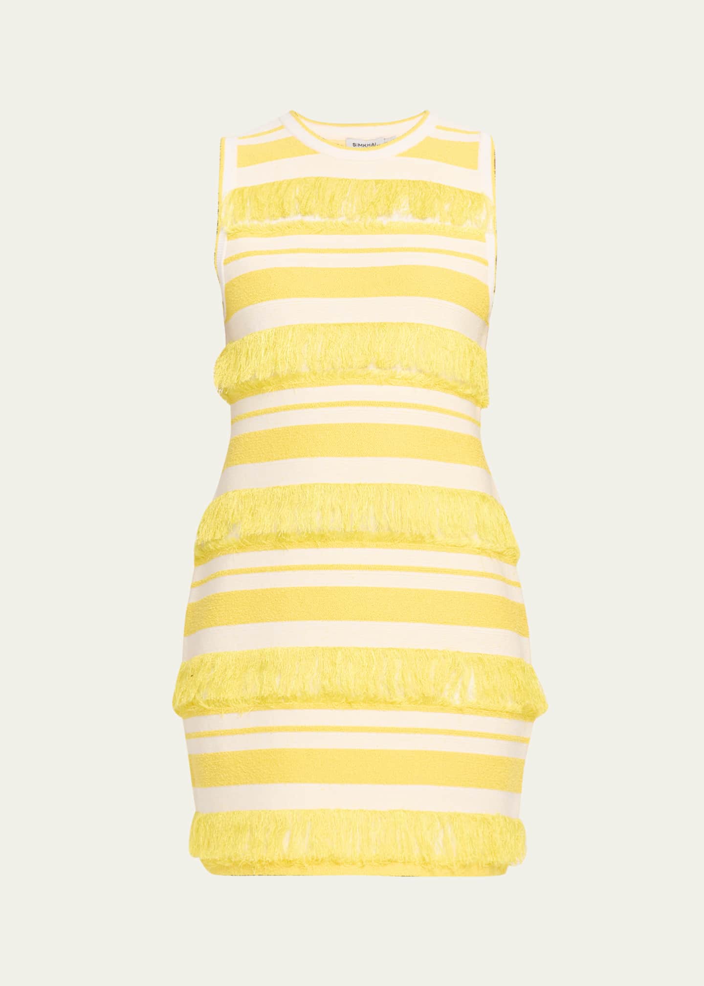 Simkhai Women's Elly Knit Mini Dress in Solar Stripe, Size Large