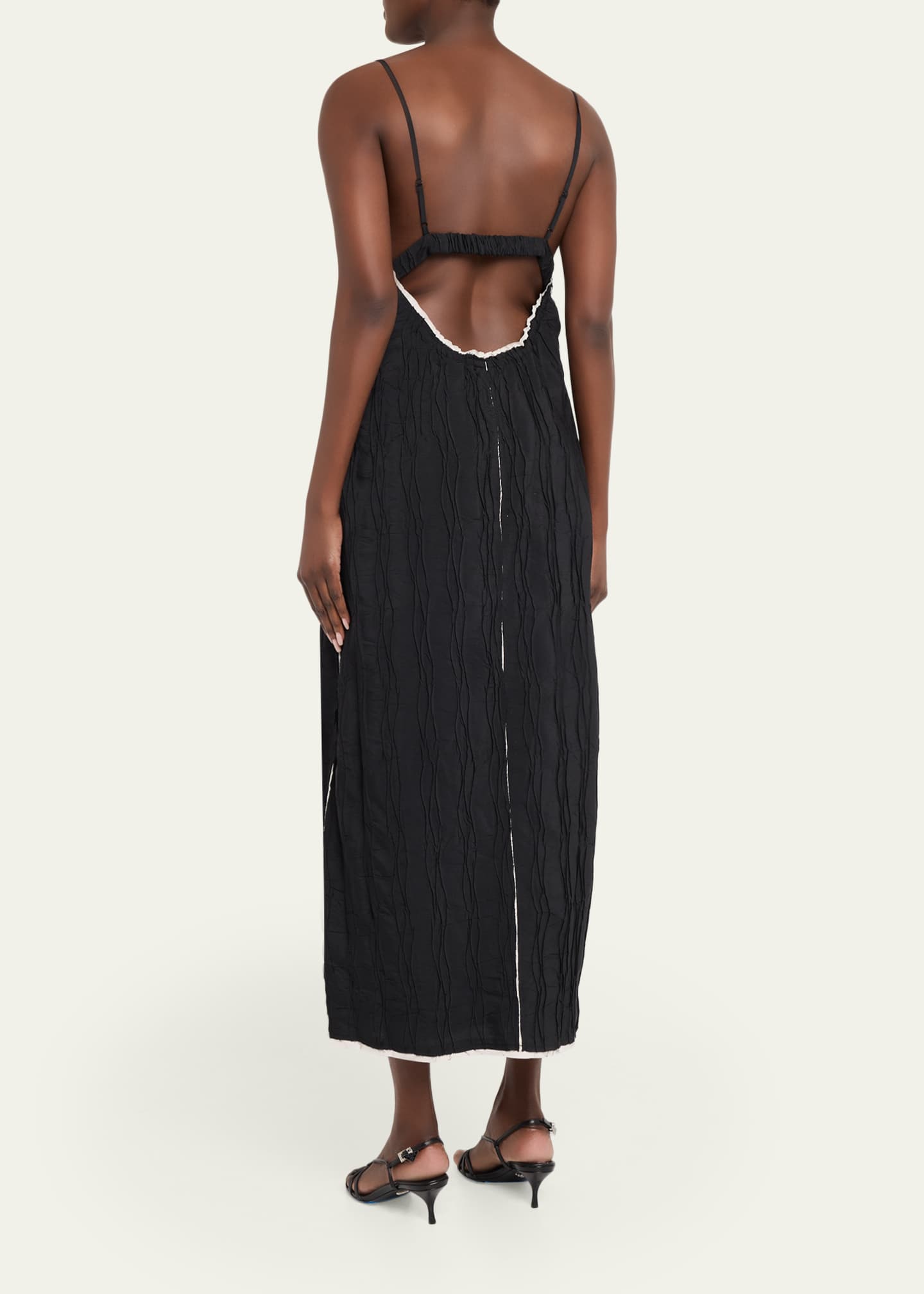 SIMKHAI Leah Textured Sleeveless Midi Dress - Bergdorf Goodman