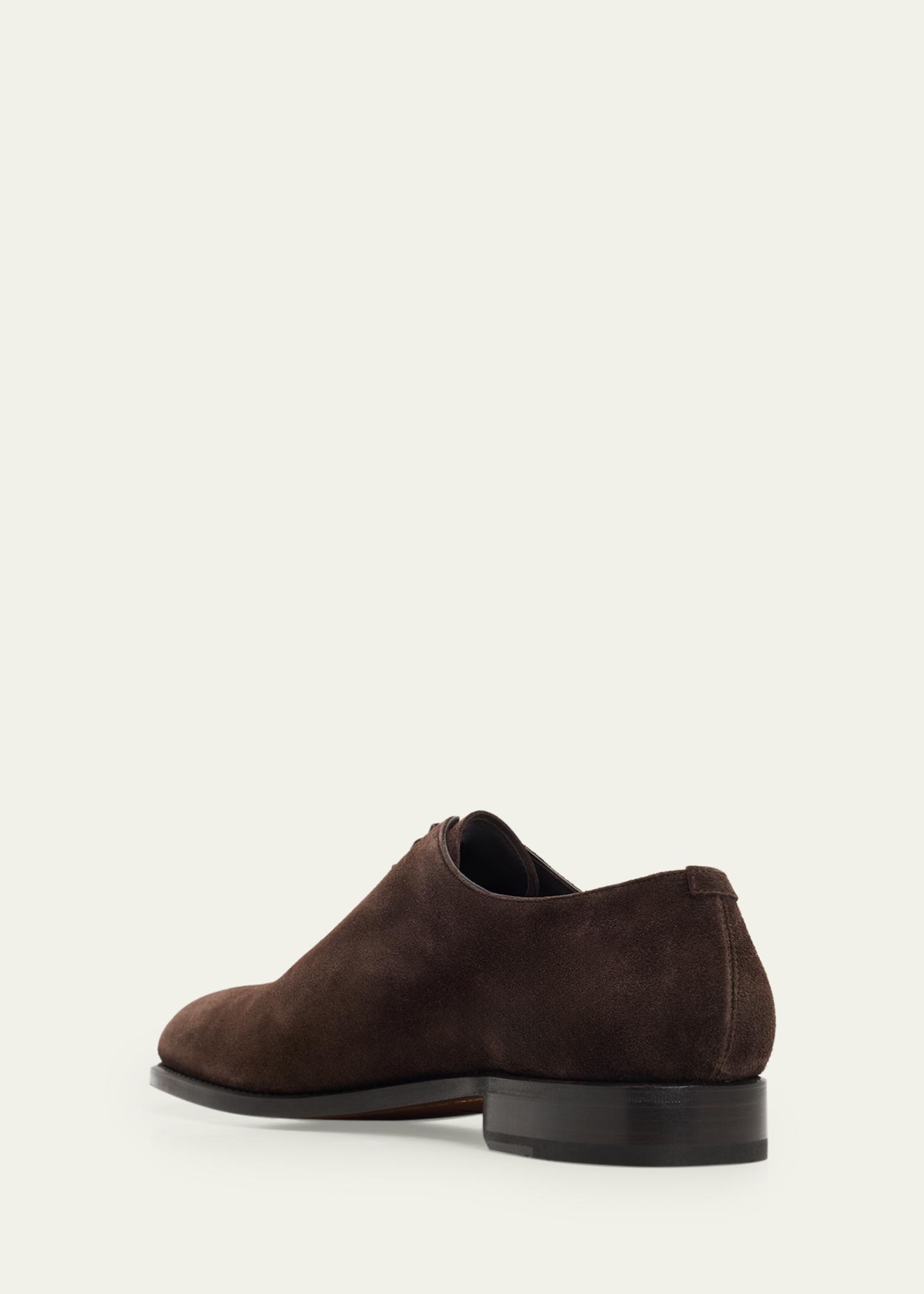 FERRAGAMO Men's Angiolo Tramezza Suede Oxfords - Bergdorf Goodman