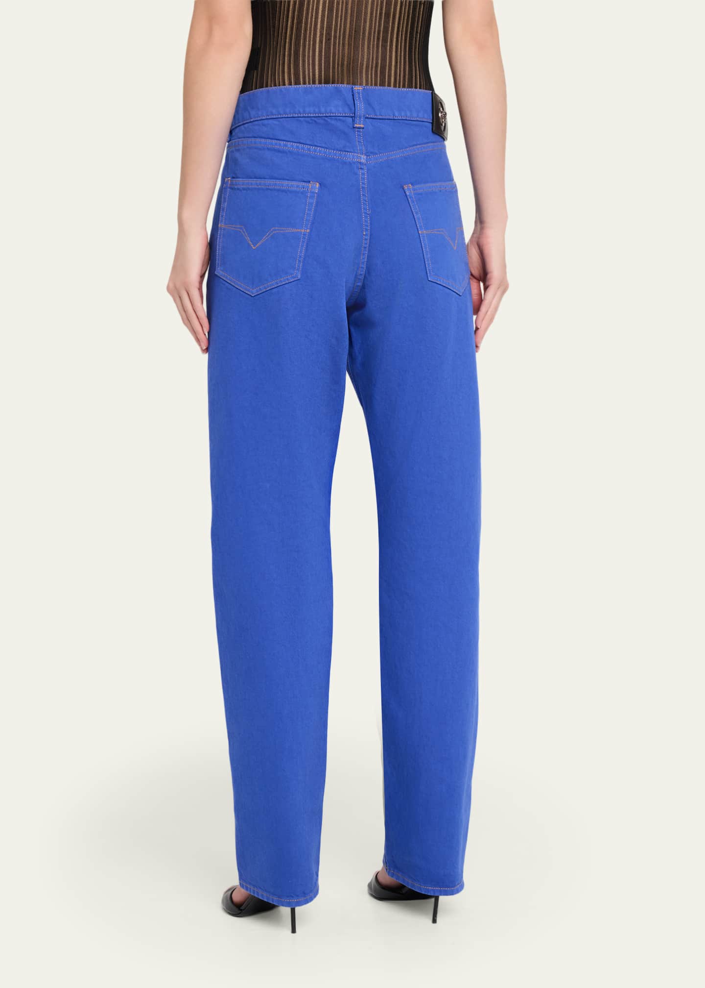VERSACE JEANS デニムパンツ④ Versace Straight-Leg Jeans - Bergdorf Goodman