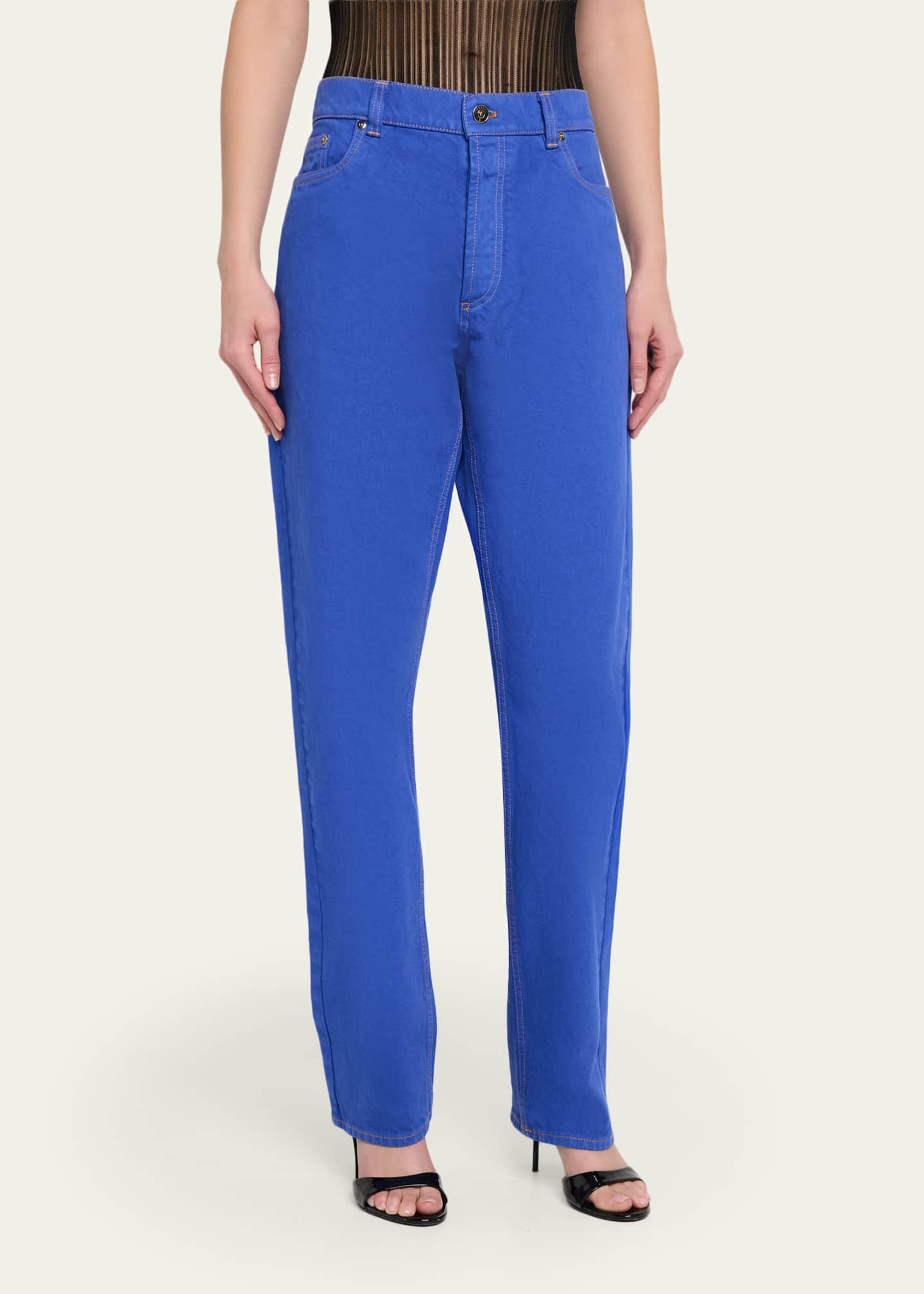 Versace Straight-Leg Jeans - Bergdorf Goodman