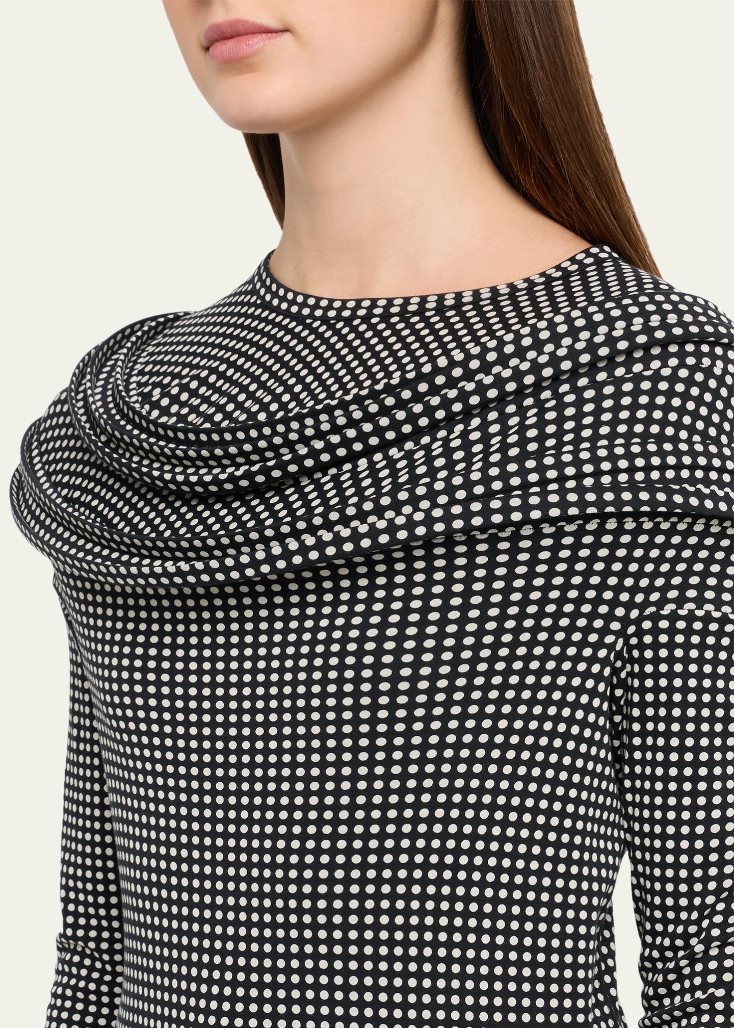 Junya Watanabe Polka-Dot Jersey Long-Sleeve T-Shirt - Bergdorf Goodman
